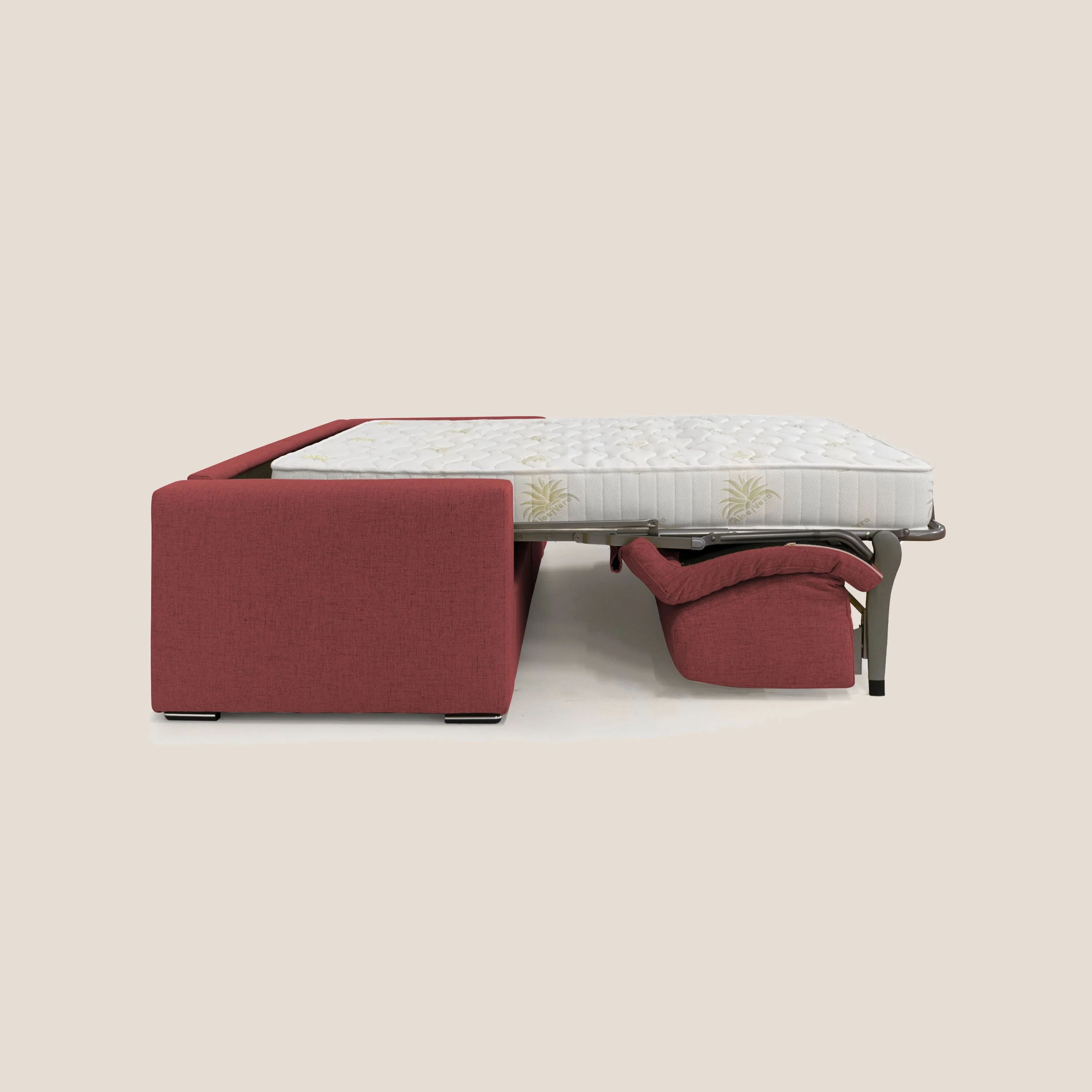 Nixon Canapé convertible avec matelas 20cm en tissu imperméable T03 rouge - Image 7