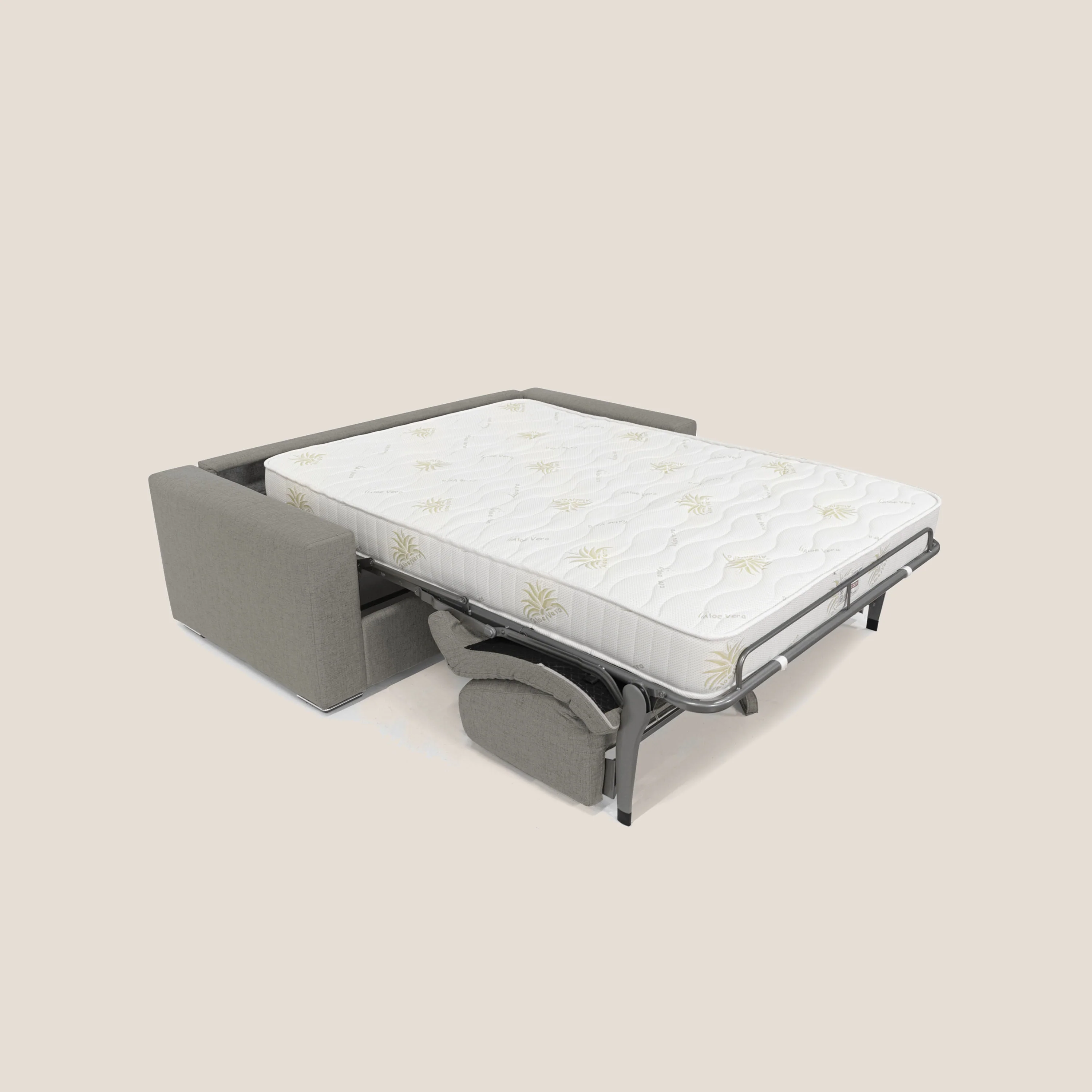 Nixon Canapé convertible avec matelas 20cm en tissu imperméable T03 taupe - Image 2