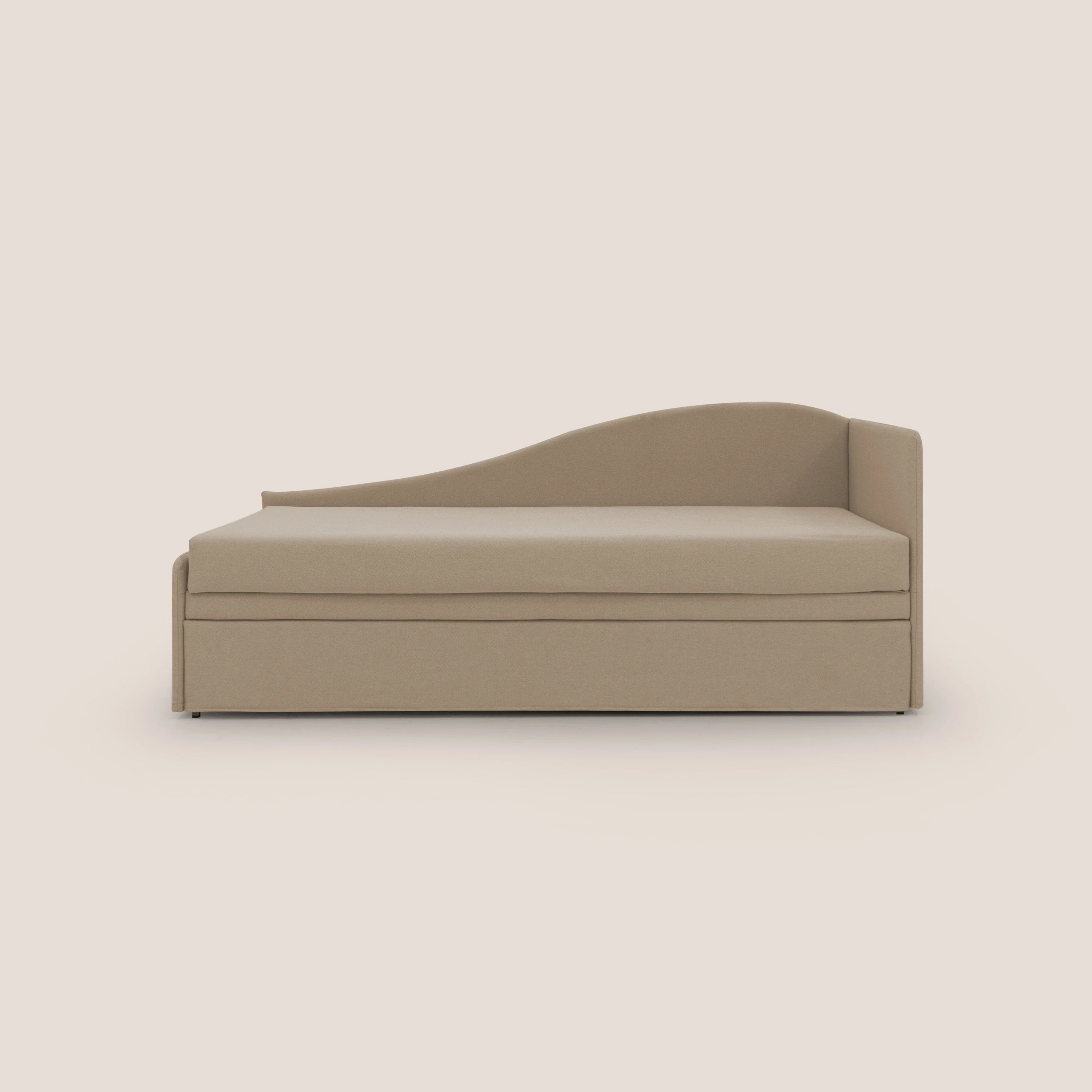 Nolo Canapé duplex avec lits jumeaux et tissu effet coton imperméable T13 beige