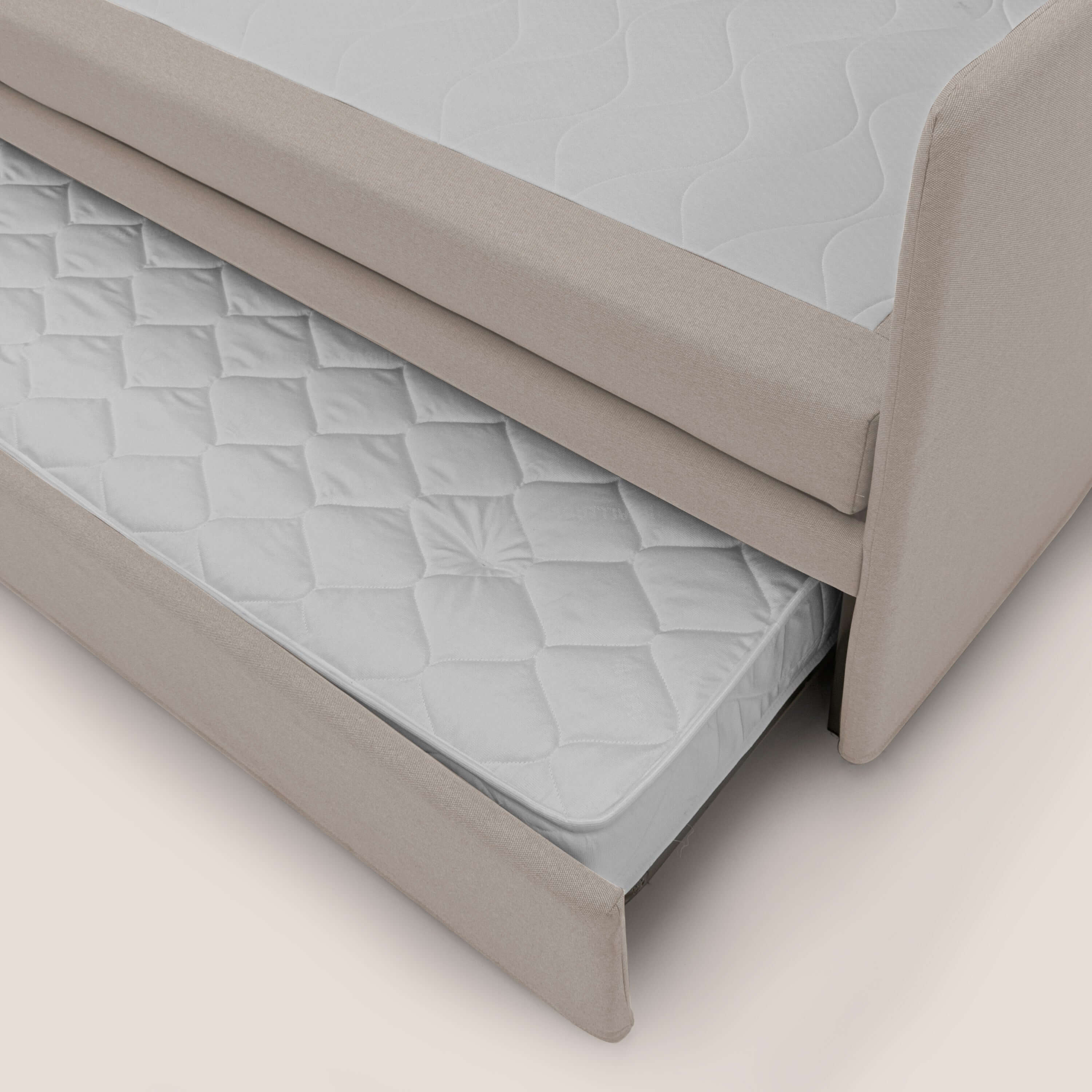 Nolo Canapé duplex avec lits jumeaux et tissu effet coton imperméable T13 crème - Image 7