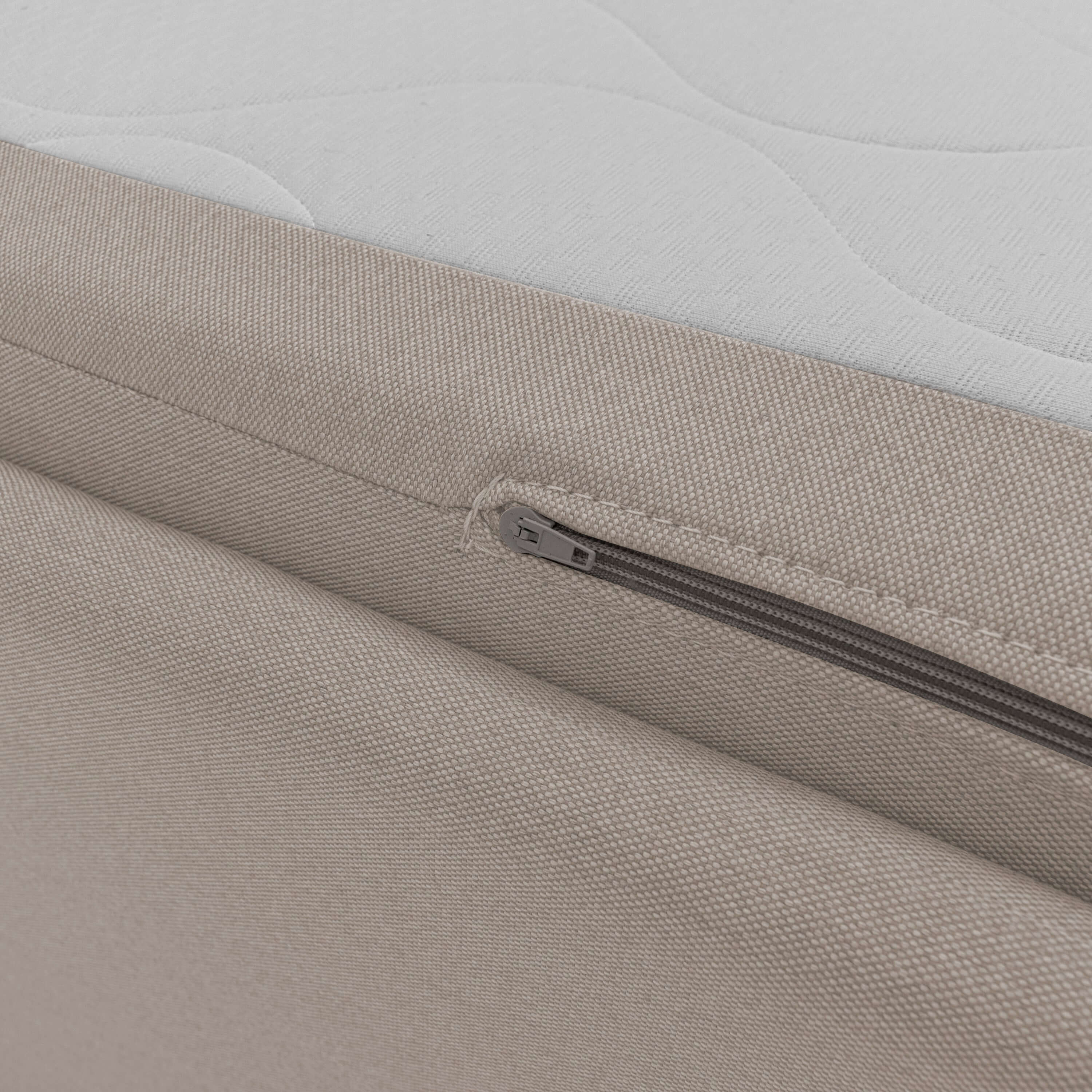 Nolo Canapé duplex avec lits jumeaux et tissu effet coton imperméable T13 crème - Image 8