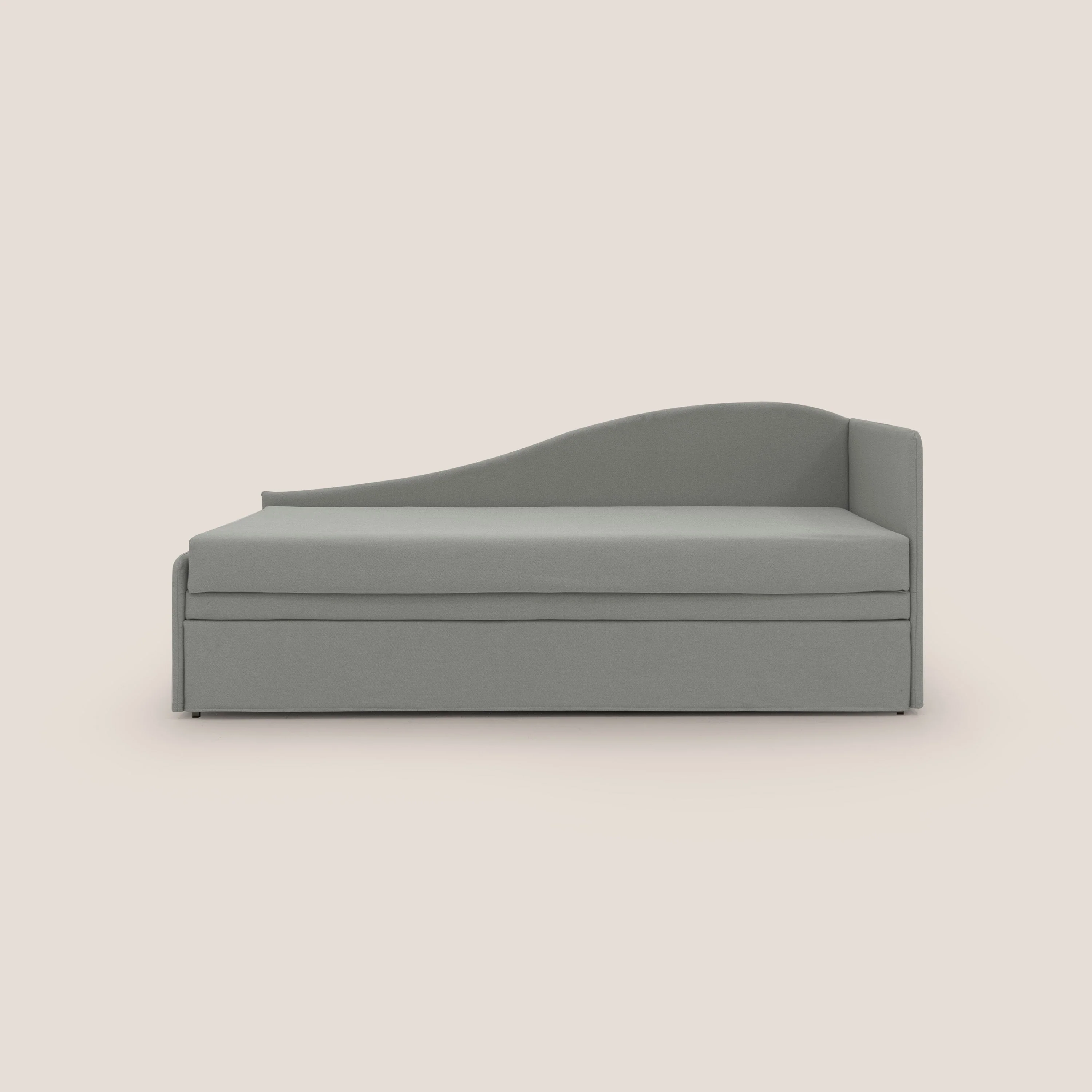 Nolo Canapé duplex avec lits jumeaux et tissu effet coton imperméable T13 gris