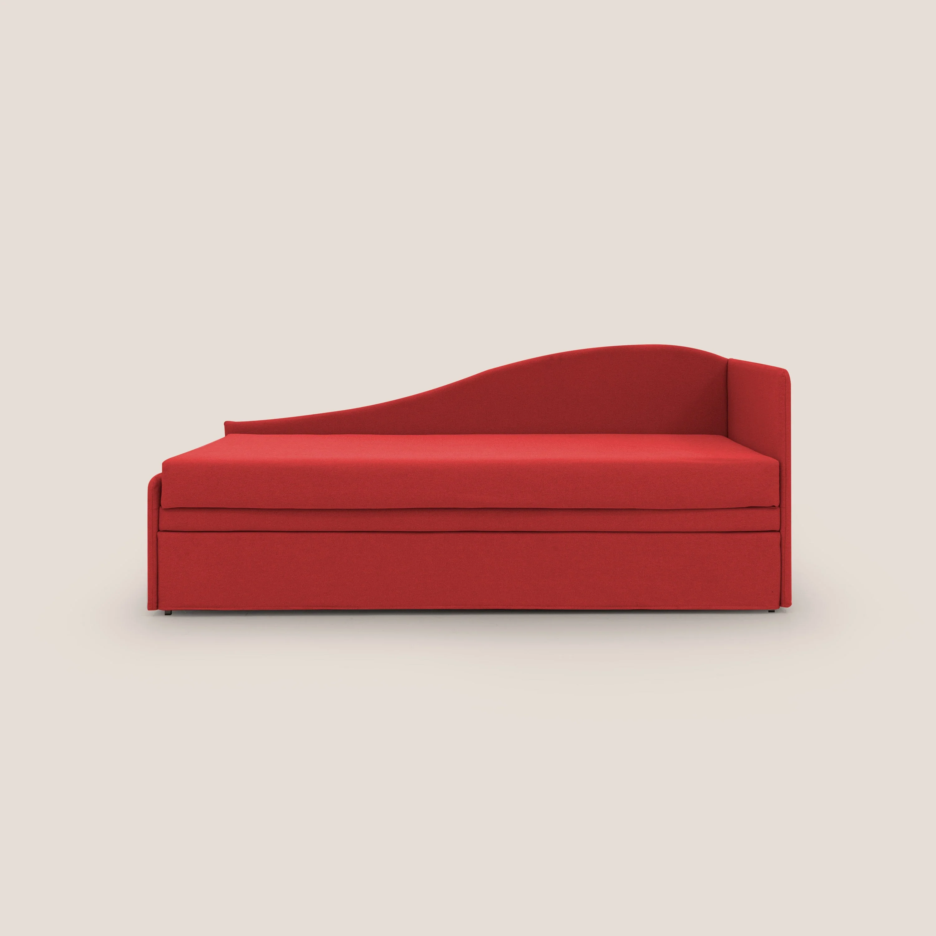 Nolo Canapé duplex avec lits jumeaux et tissu effet coton imperméable T13 rouge