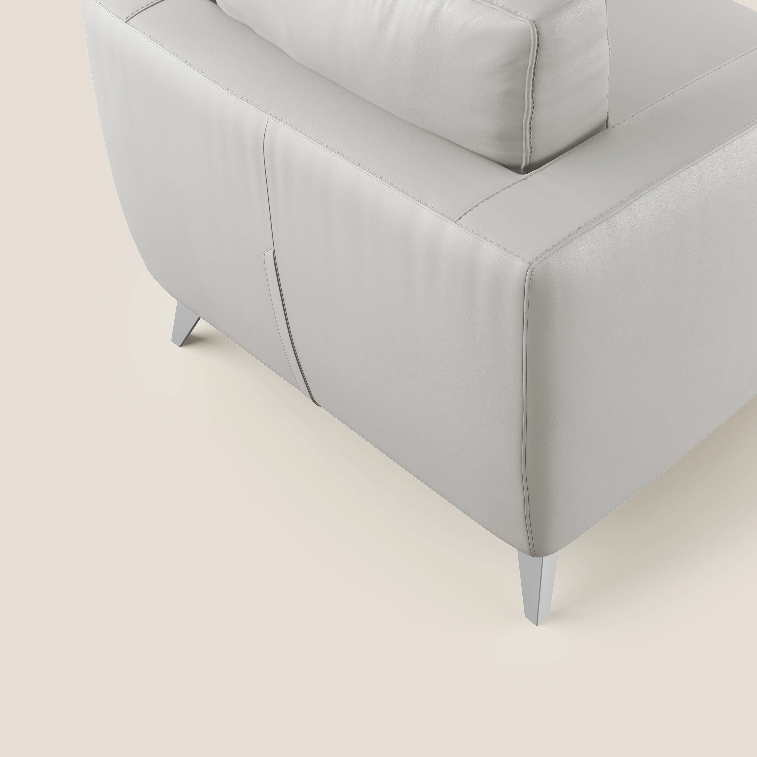 Orione fauteuil en simili cuir imperméable T04 gris clair - Image 6