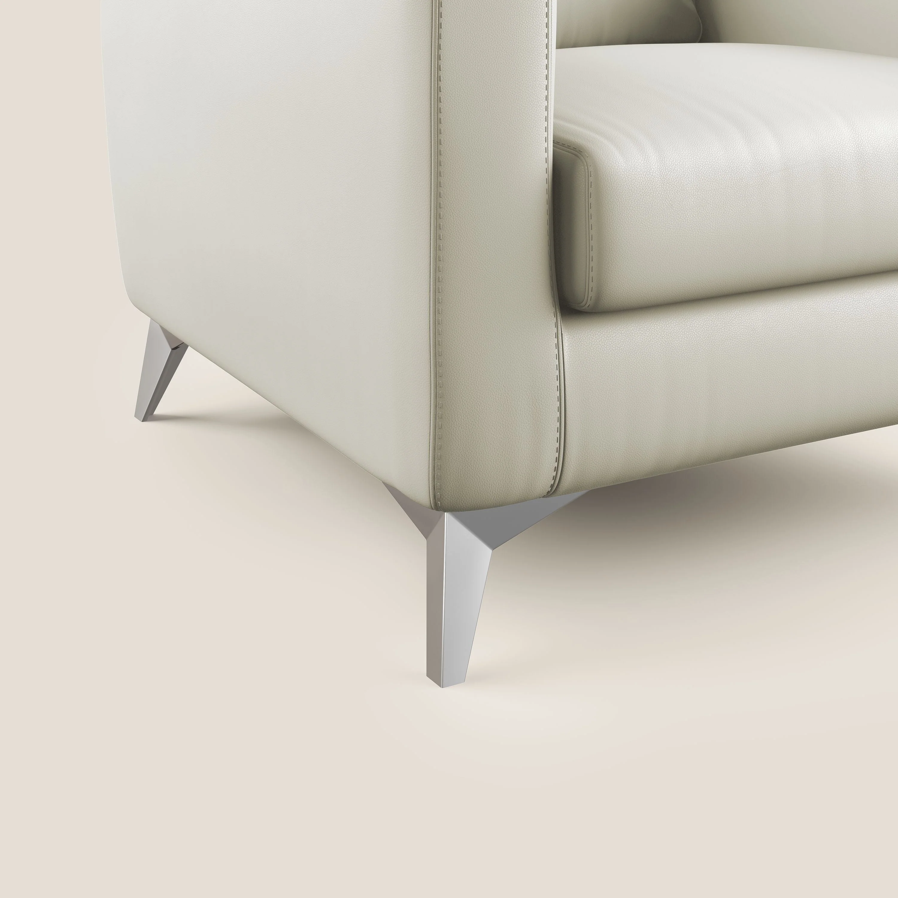 Orione fauteuil en simili cuir imperméable T04 Taupe tortora - Image 5