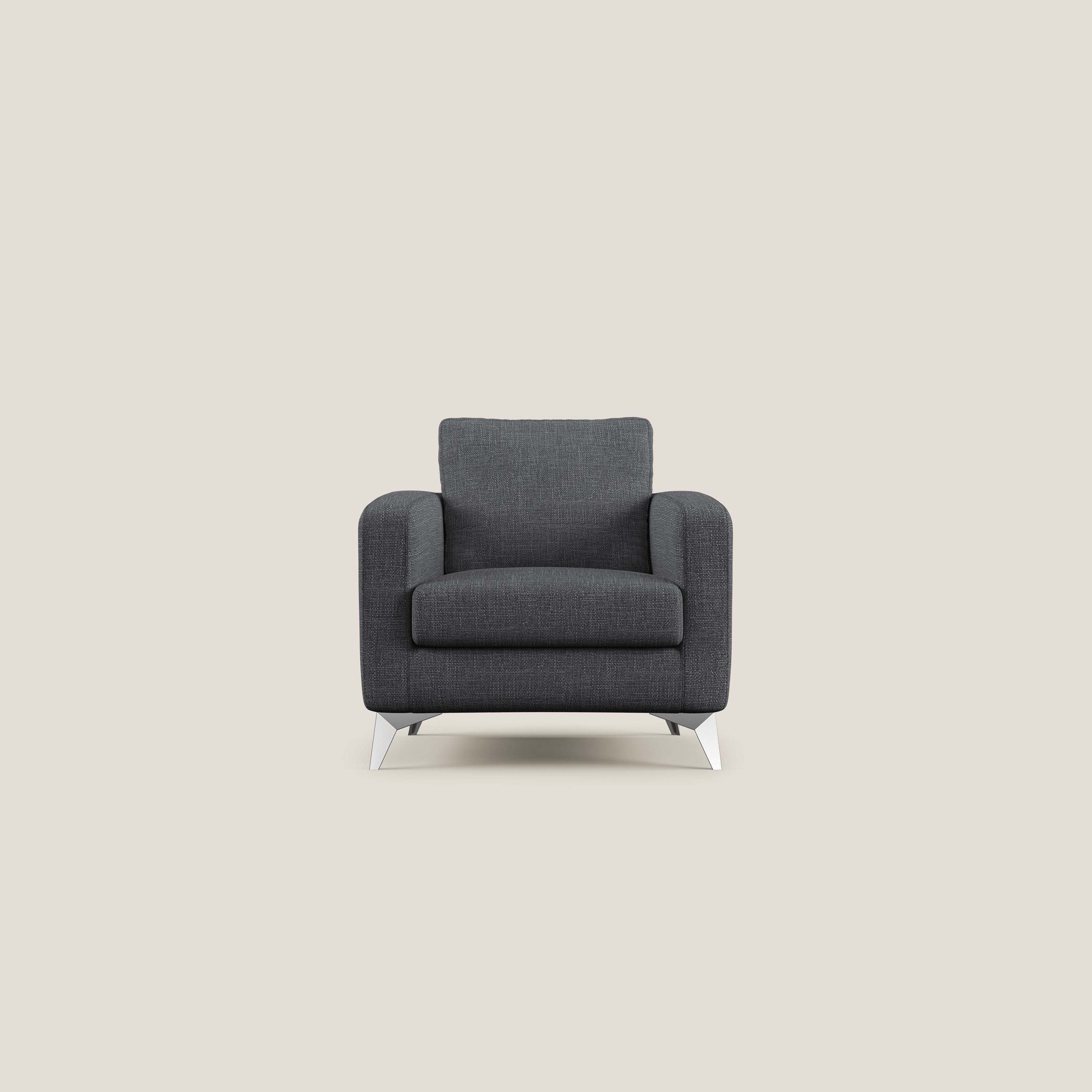 Orione fauteuil en tissu doux imperméable entrelacé T06 anthracite