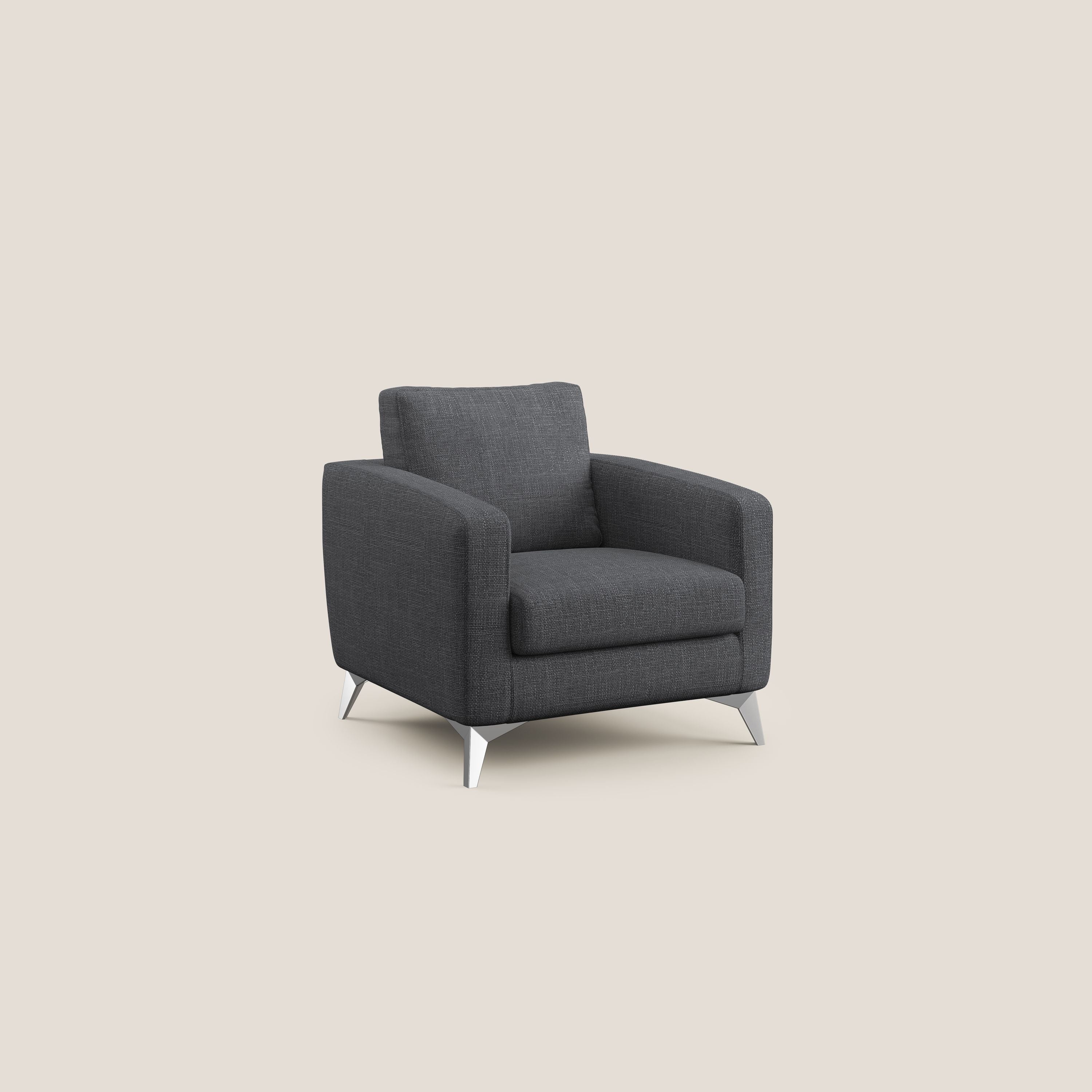 Orione fauteuil en tissu doux imperméable entrelacé T06 anthracite - Image 2