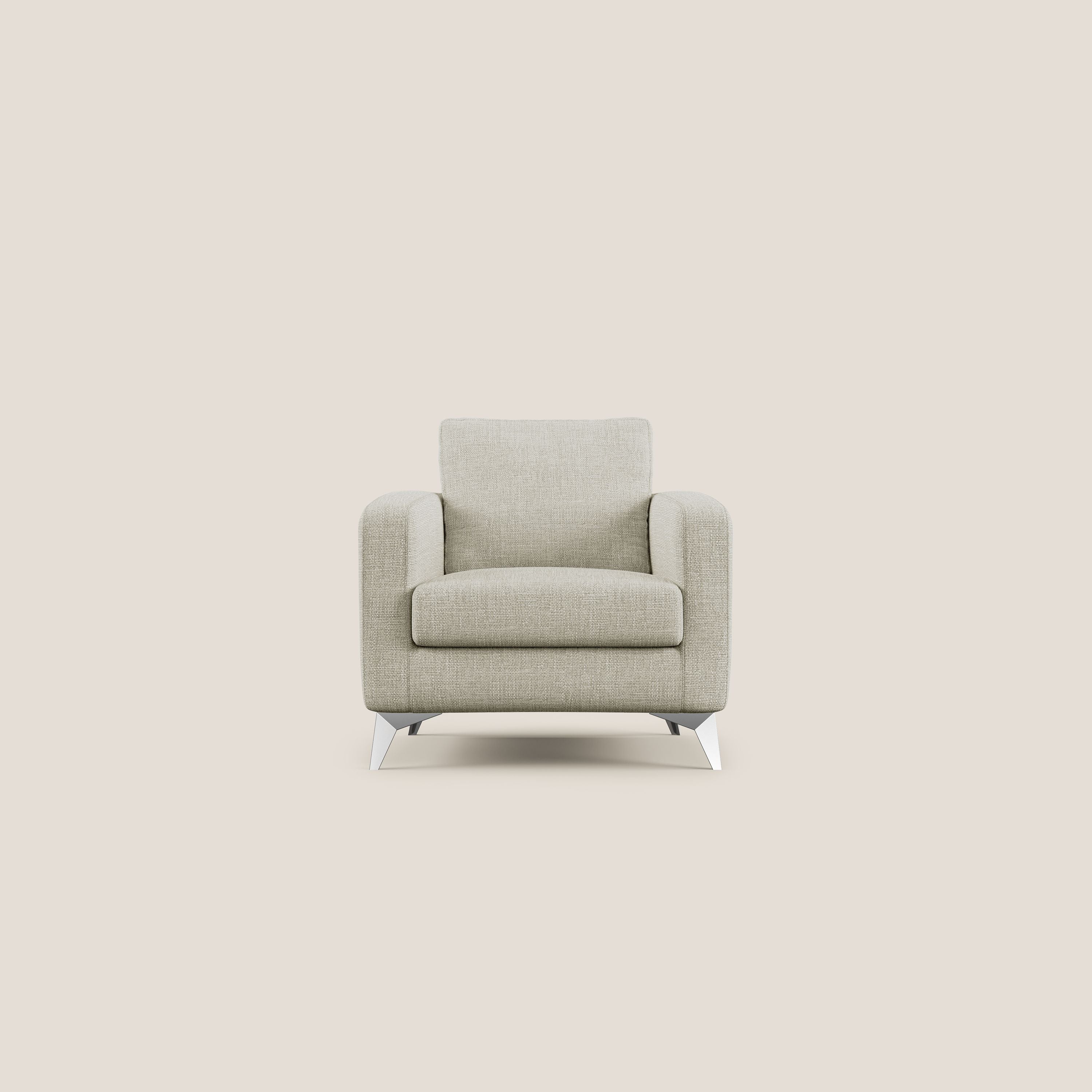 Orione fauteuil en tissu doux imperméable entrelacé T06 crème