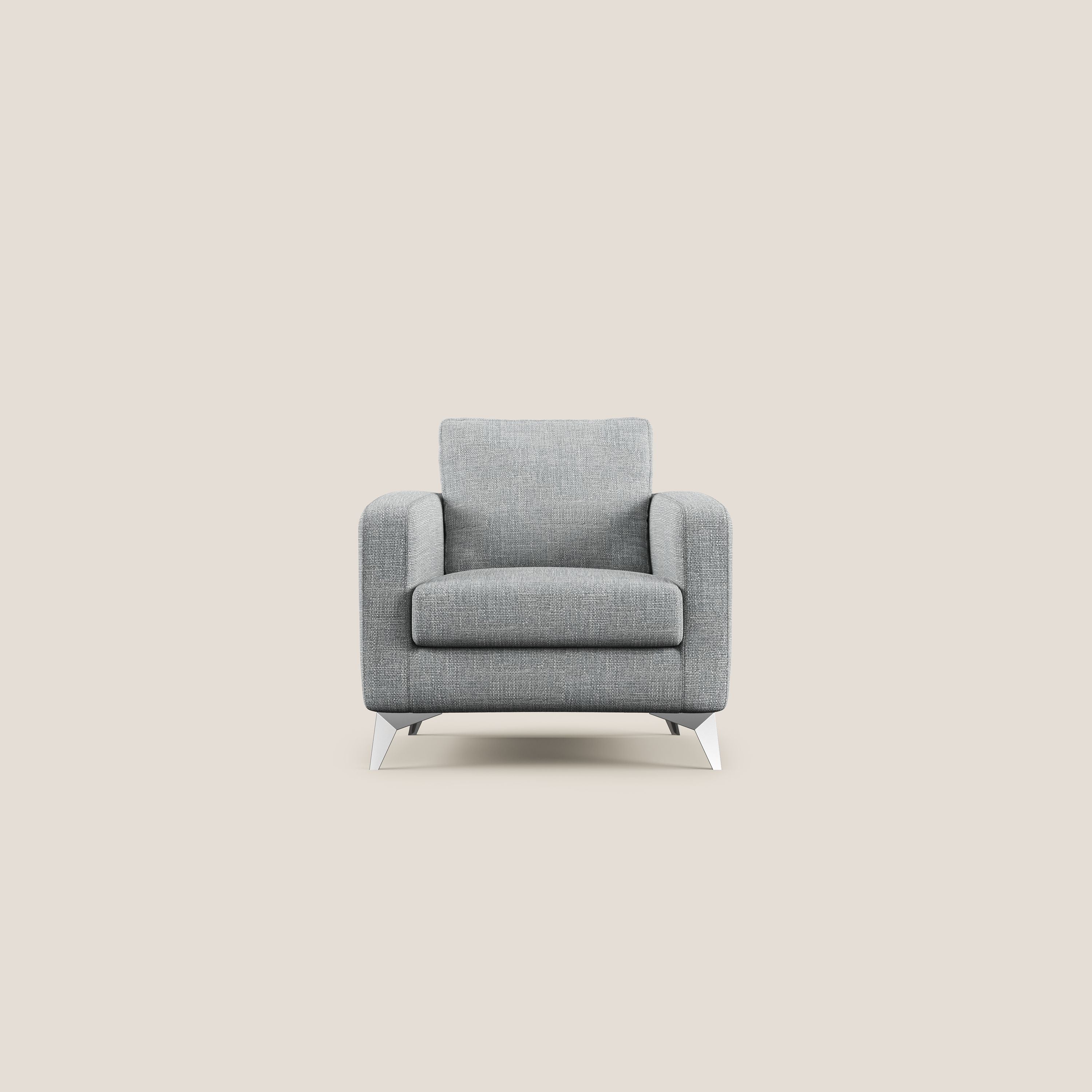 Orione fauteuil en tissu doux imperméable entrelacé T06 gris