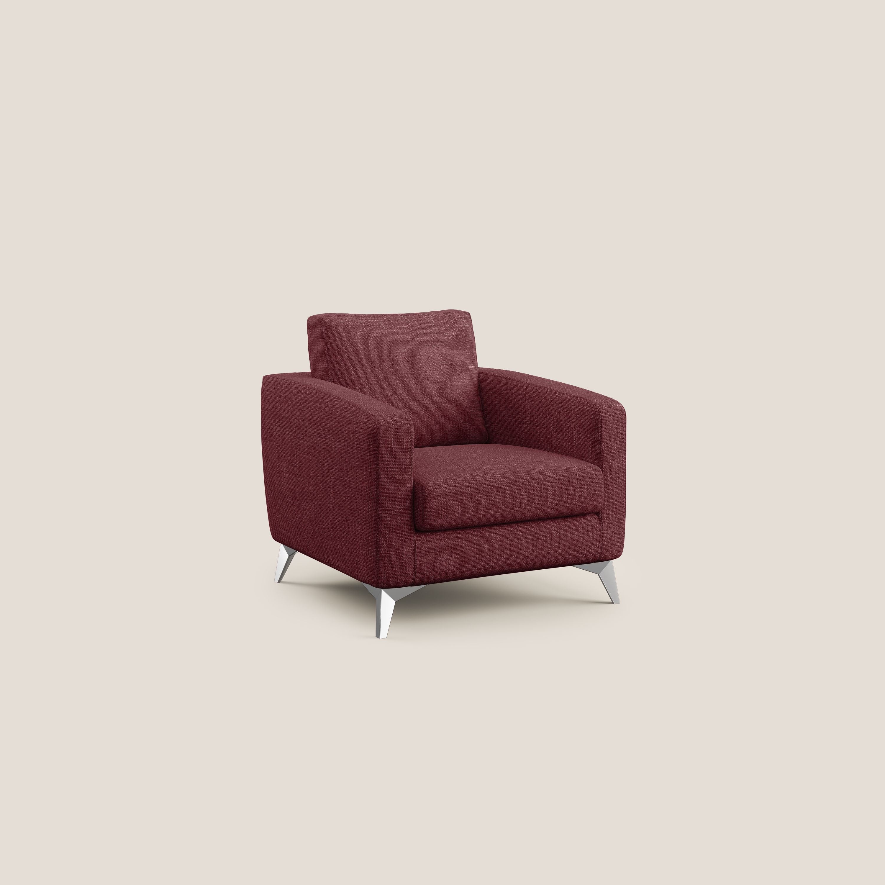 Orione fauteuil en tissu doux imperméable entrelacé T06 rouge - Image 2