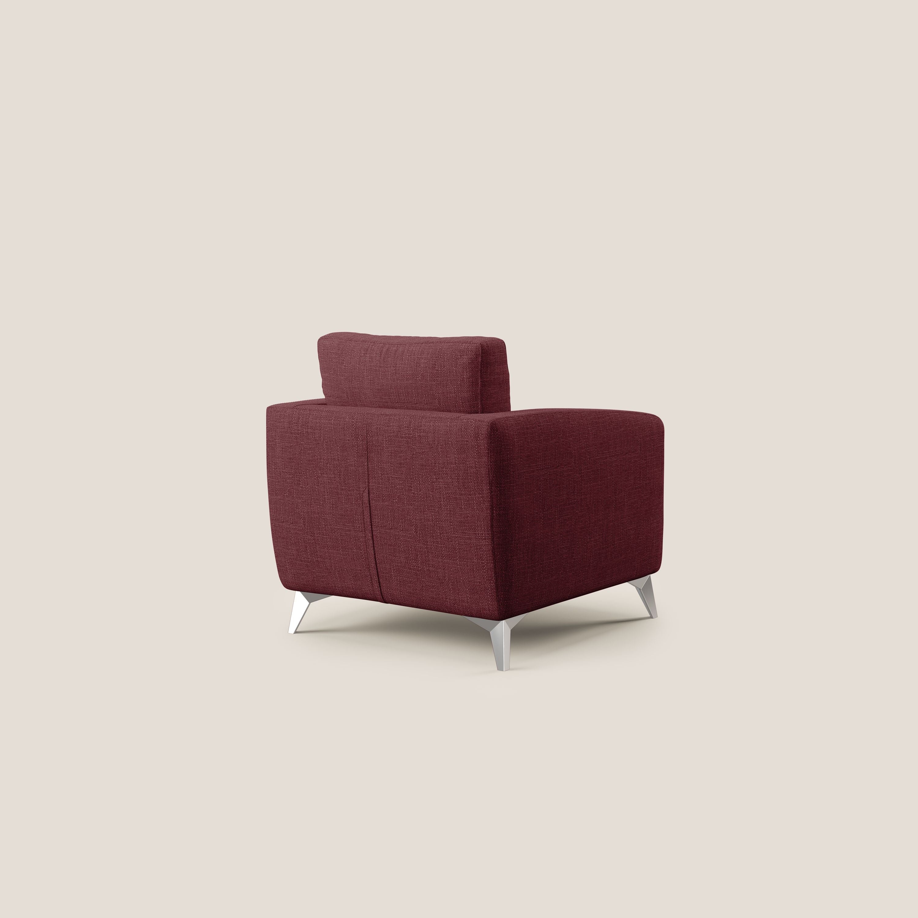 Orione fauteuil en tissu doux imperméable entrelacé T06 rouge - Image 4