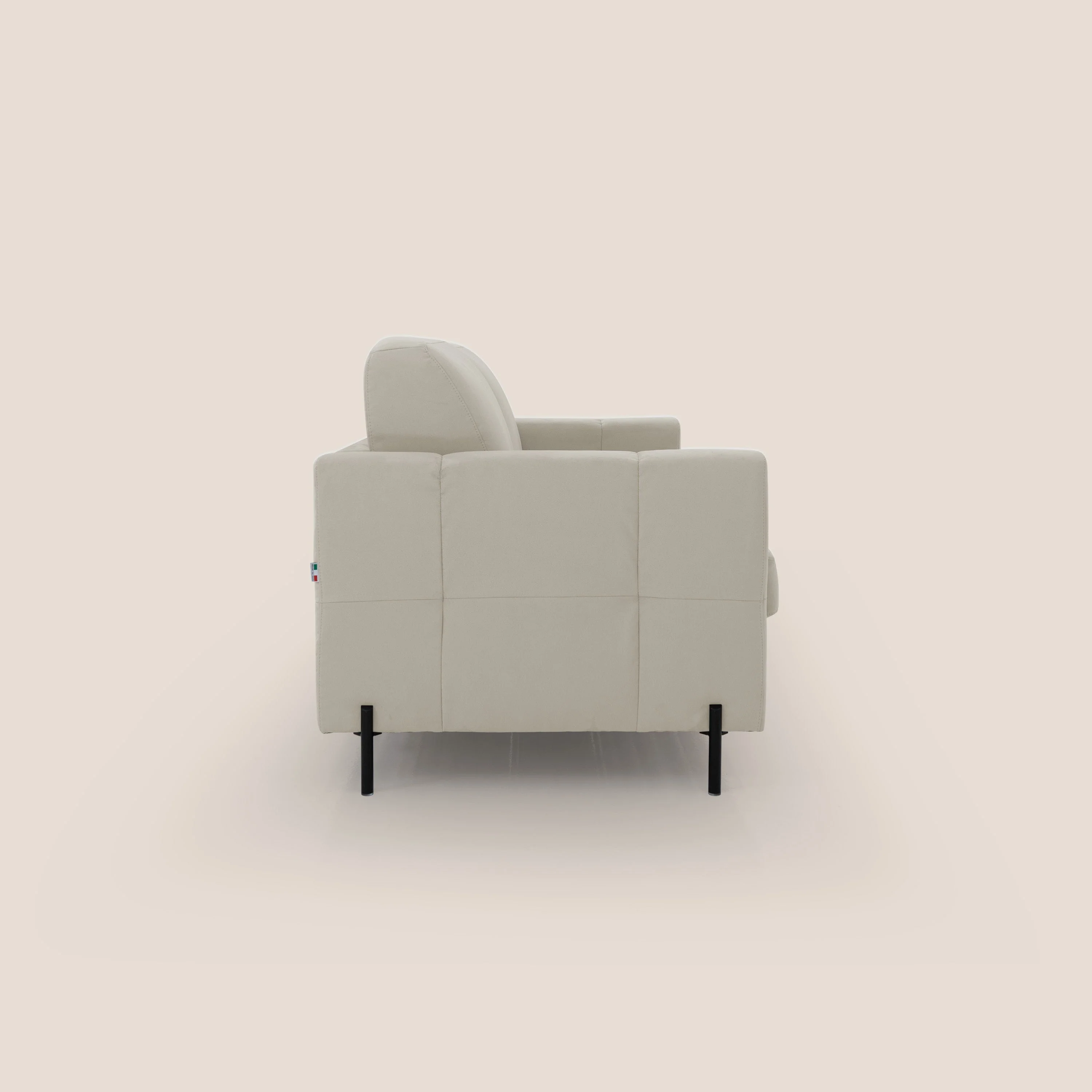 Ortensia canapé convertible matelas H 18cm et pieds hauts en élégante microfibre détachable T11 crème - Image 7