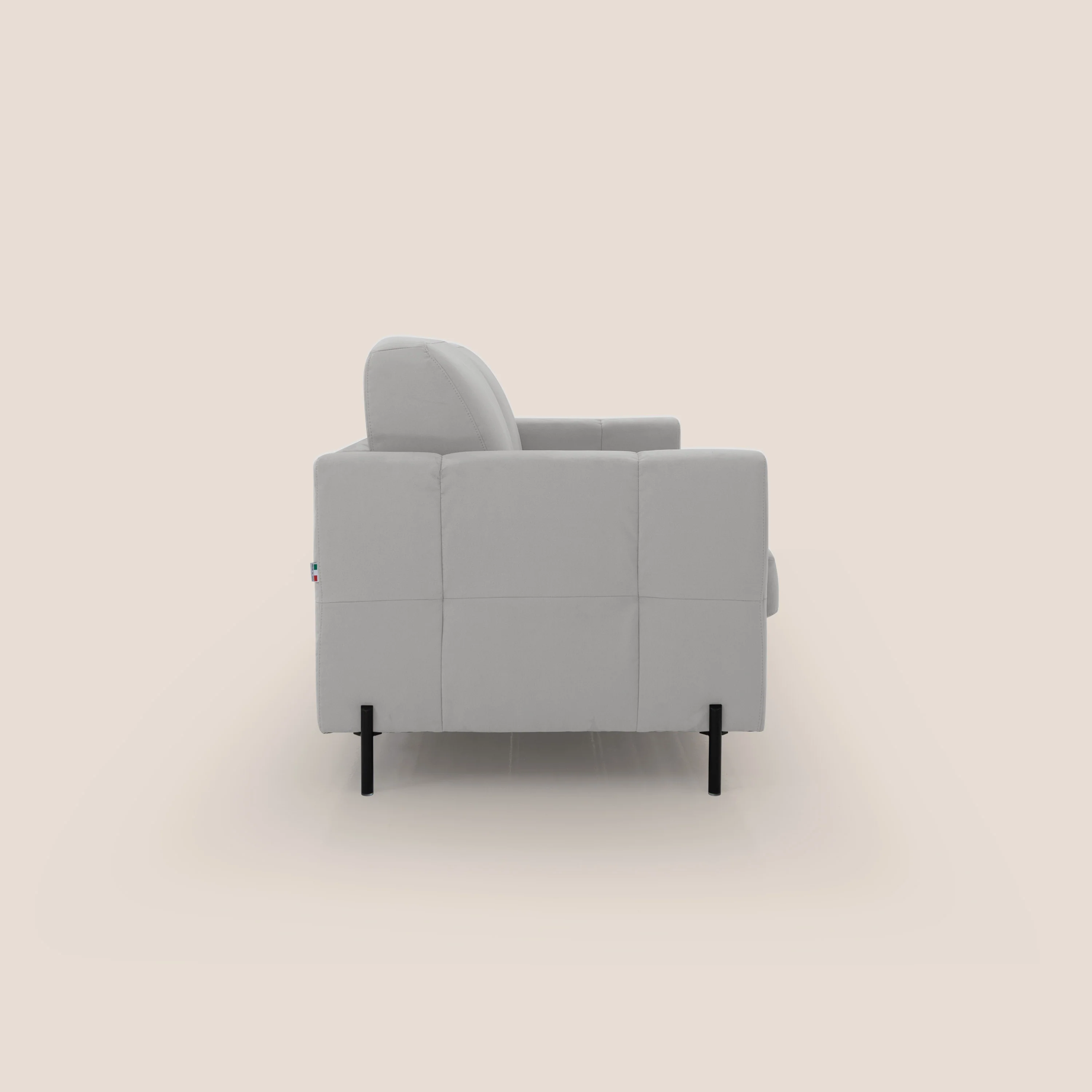 Ortensia canapé convertible matelas H 18cm et pieds hauts en élégante microfibre détachable T11 gris clair - Image 7