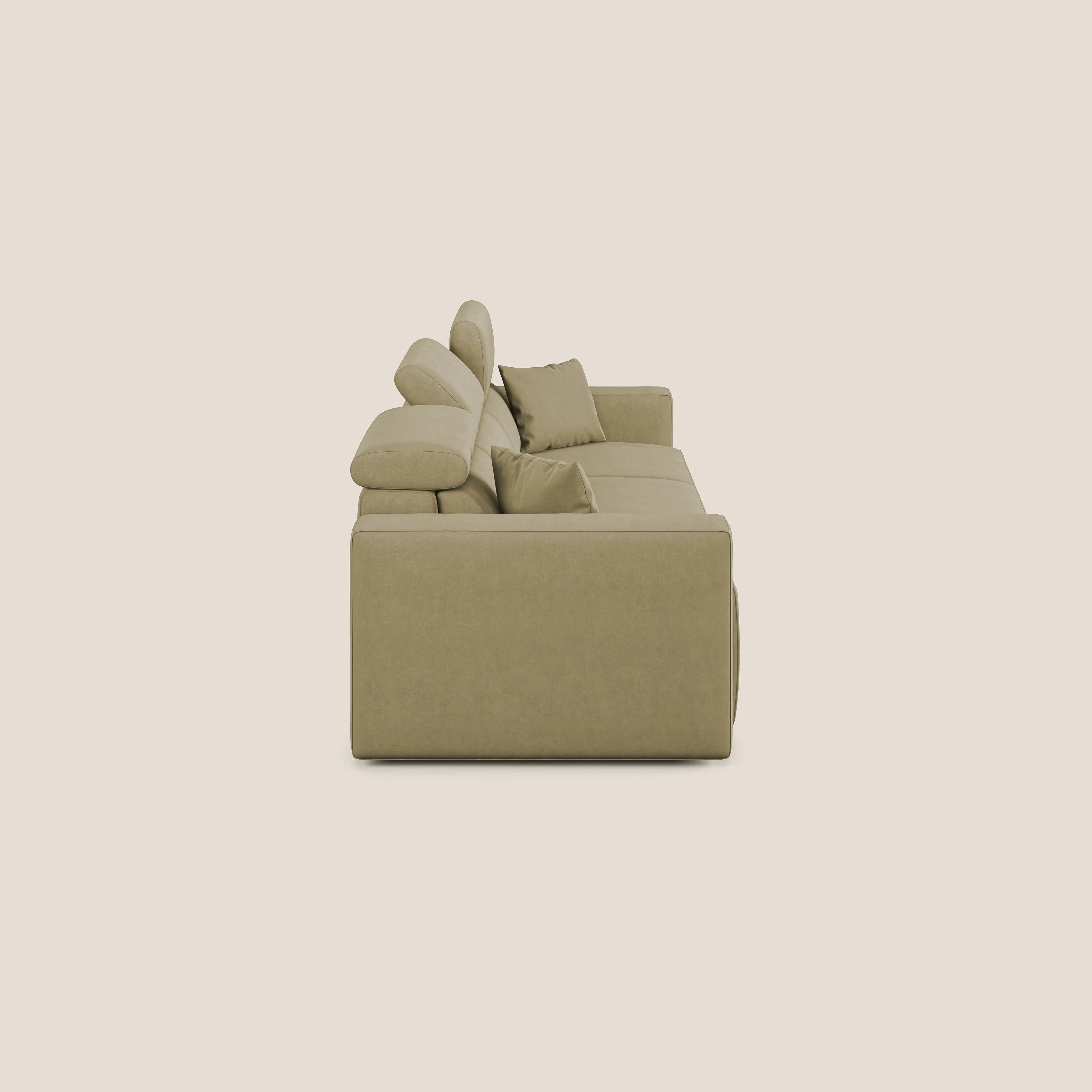 Orwell canapé avec 3 assises extractibles en microfibre détachable T11 beige - Image 5