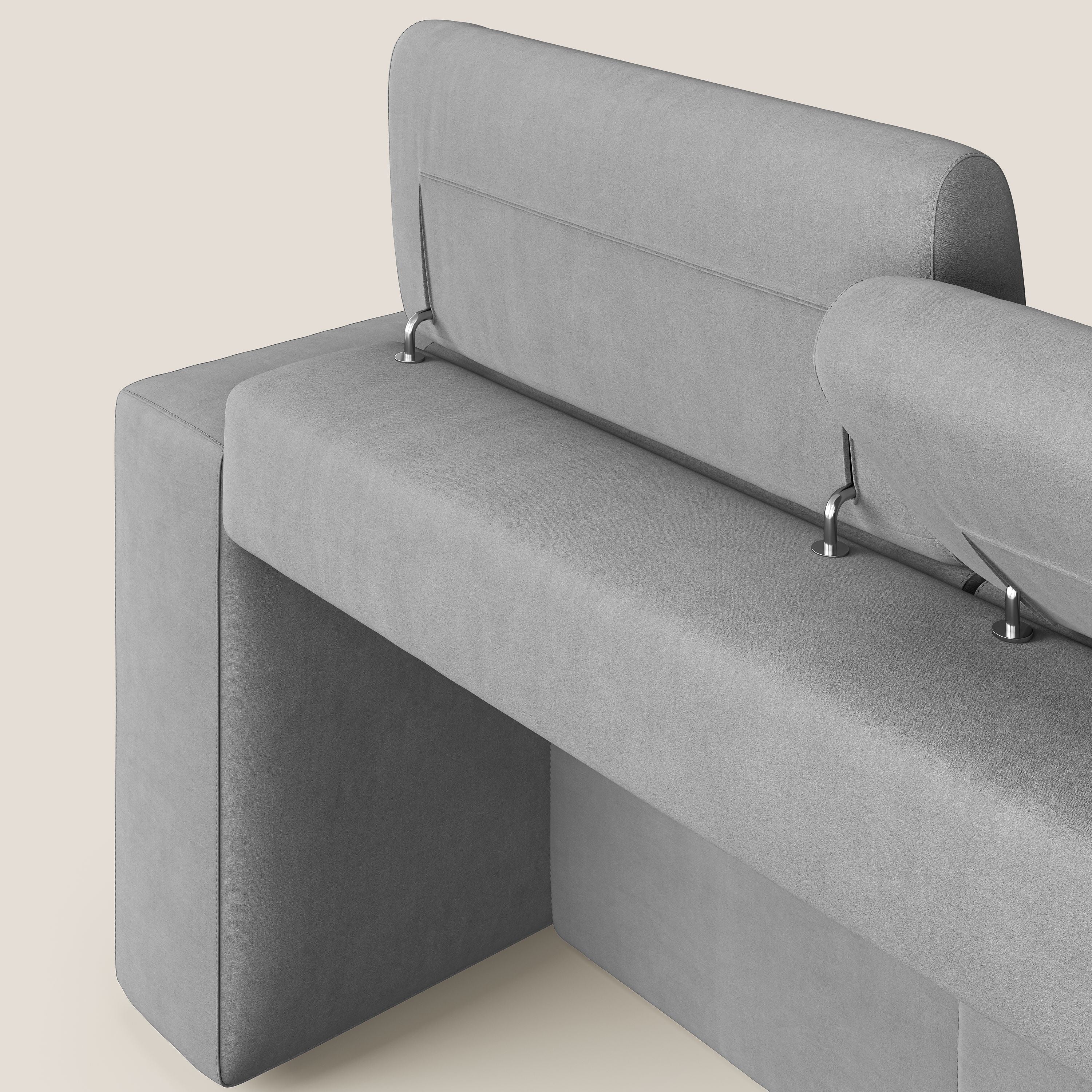 Orwell canapé avec 3 assises extractibles en microfibre détachable T11 gris - Image 12