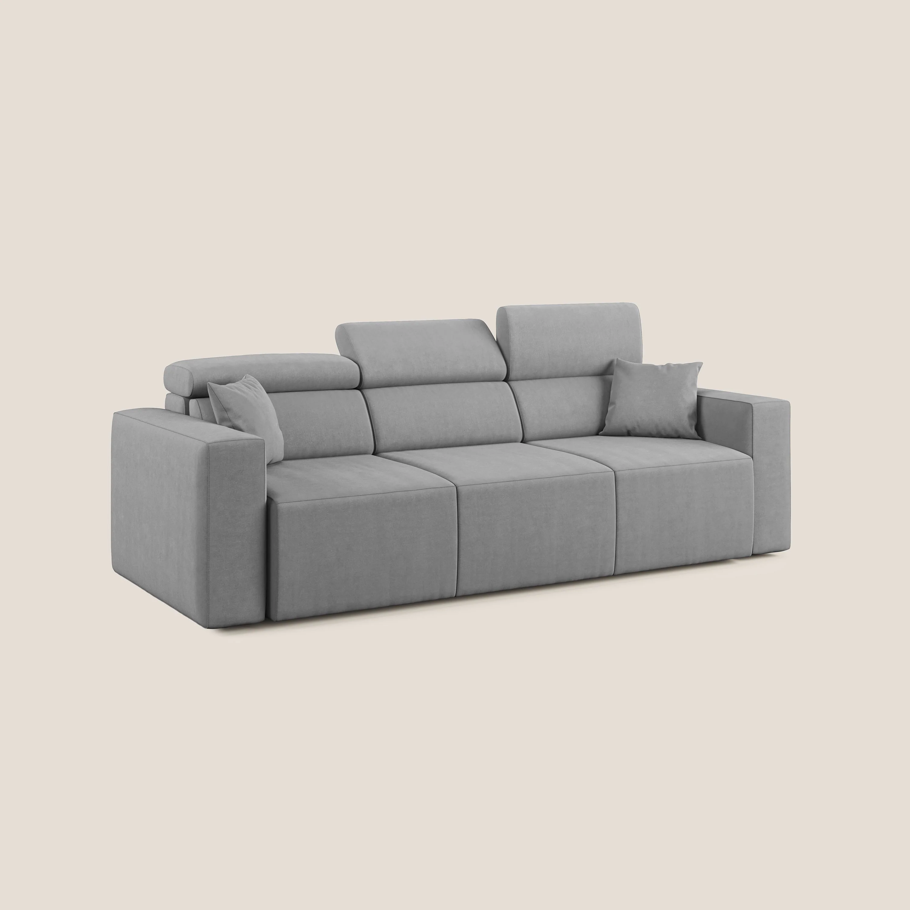 Orwell canapé avec 3 assises extractibles en microfibre détachable T11 gris - Image 4