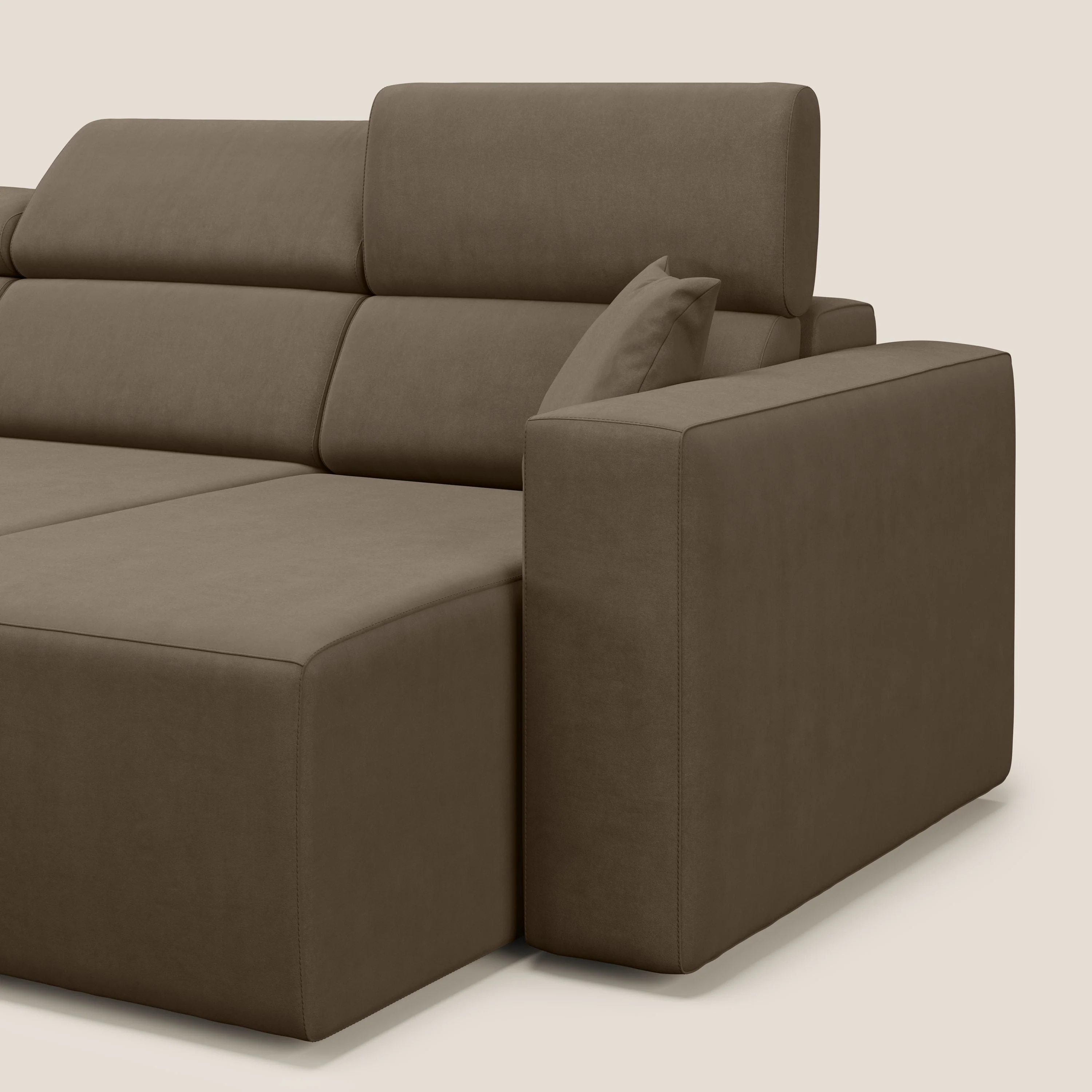 Orwell canapé avec 3 assises extractibles en microfibre détachable T11 marron - Image 13