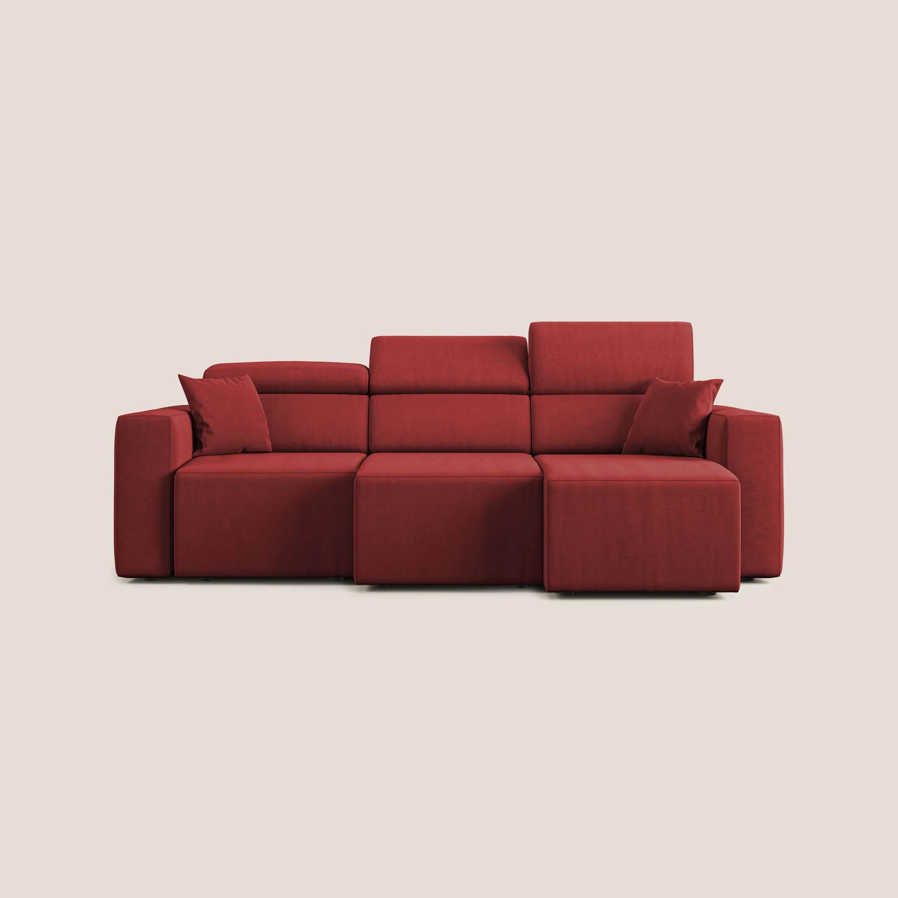 Orwell canapé avec 3 assises extractibles en microfibre détachable T11 rouge - Image 10