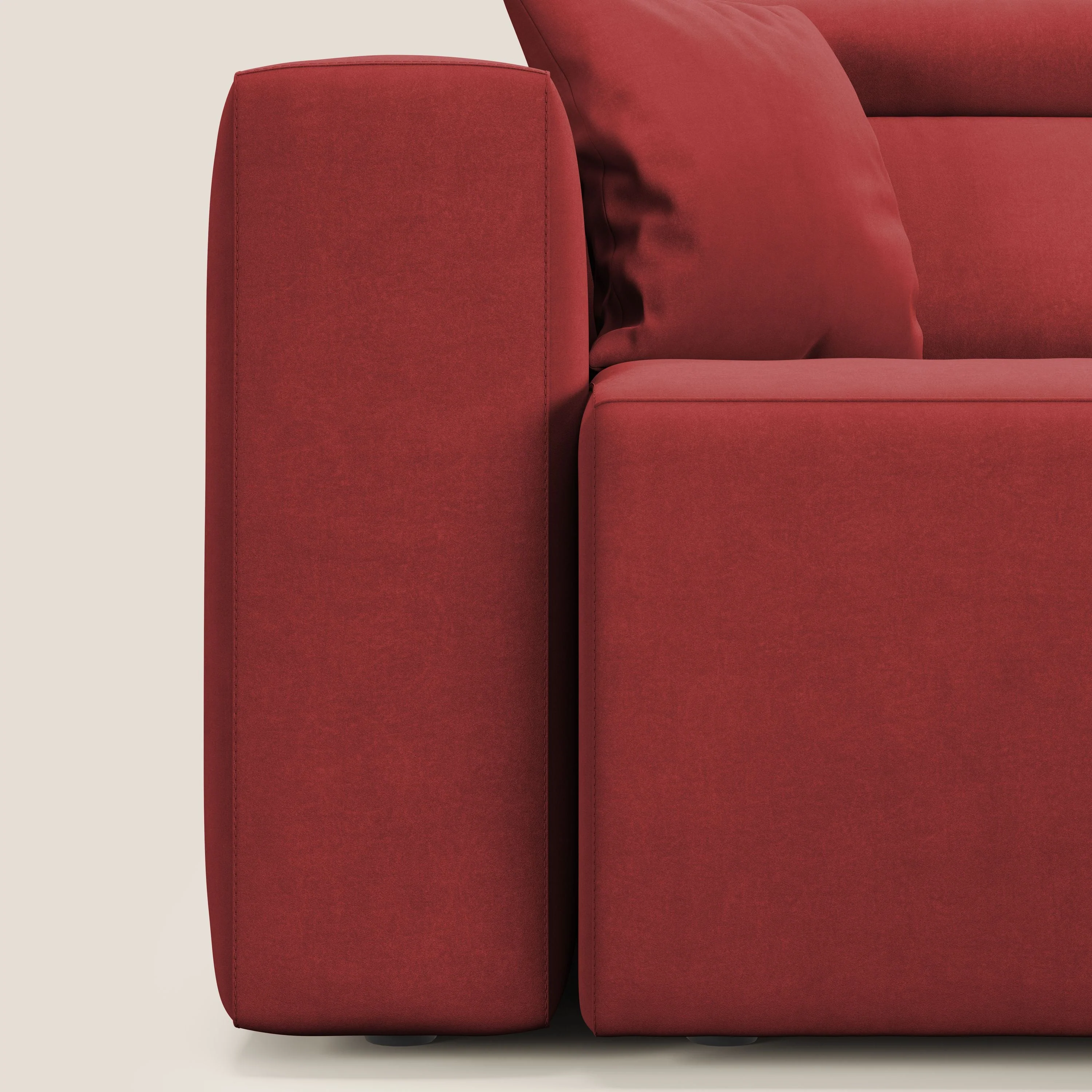 Orwell canapé avec 3 assises extractibles en microfibre détachable T11 rouge - Image 14