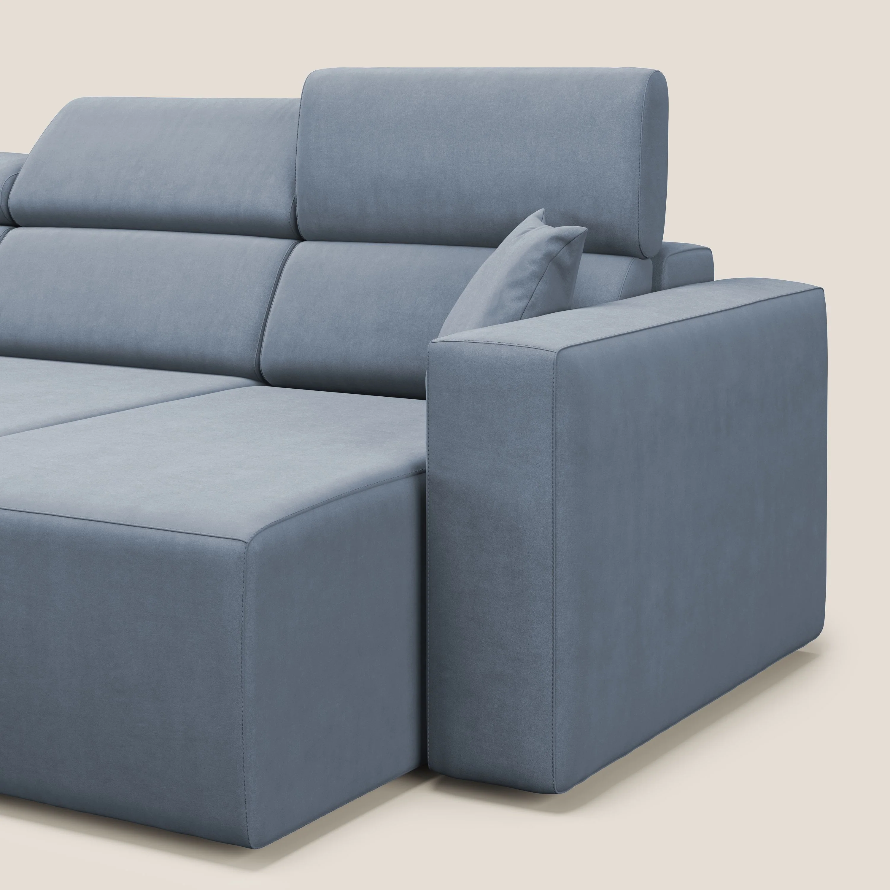 Orwell canapé avec 3 assises extractibles en microfibre détachable T11 sucre glace - Image 13