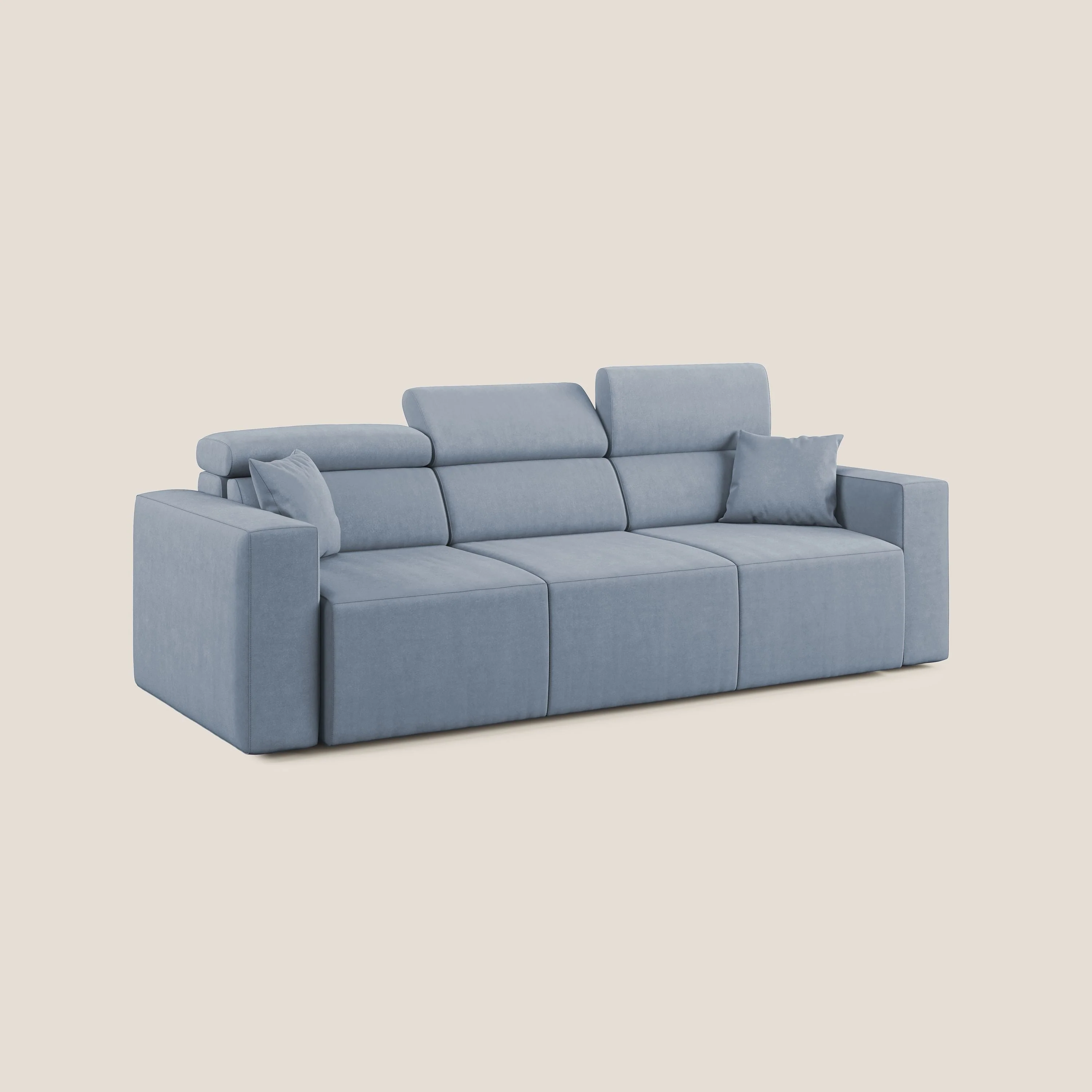 Orwell canapé avec 3 assises extractibles en microfibre détachable T11 sucre glace - Image 4