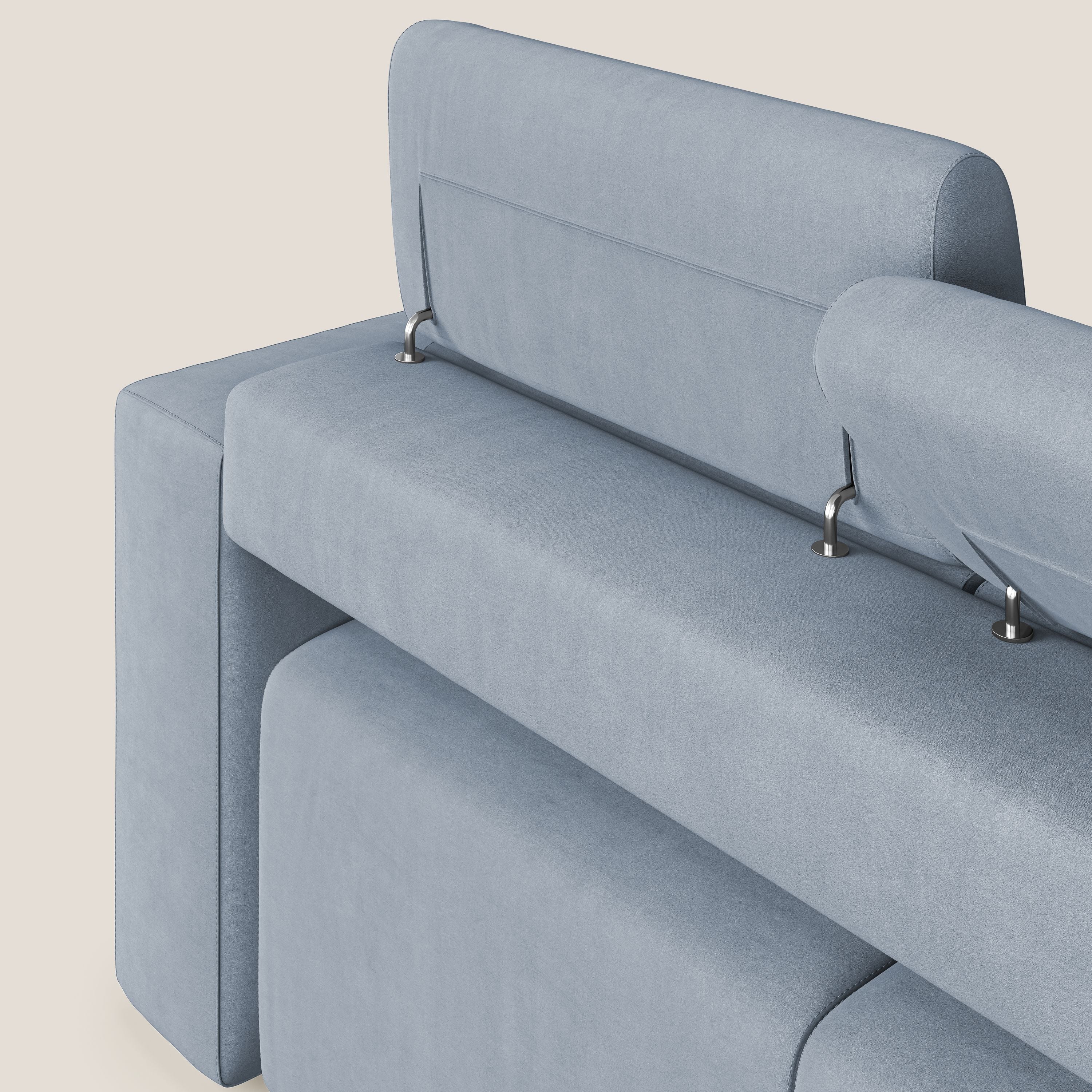 Orwell canapé avec 3 assises extractibles en microfibre détachable T11 sucre glace - Image 8