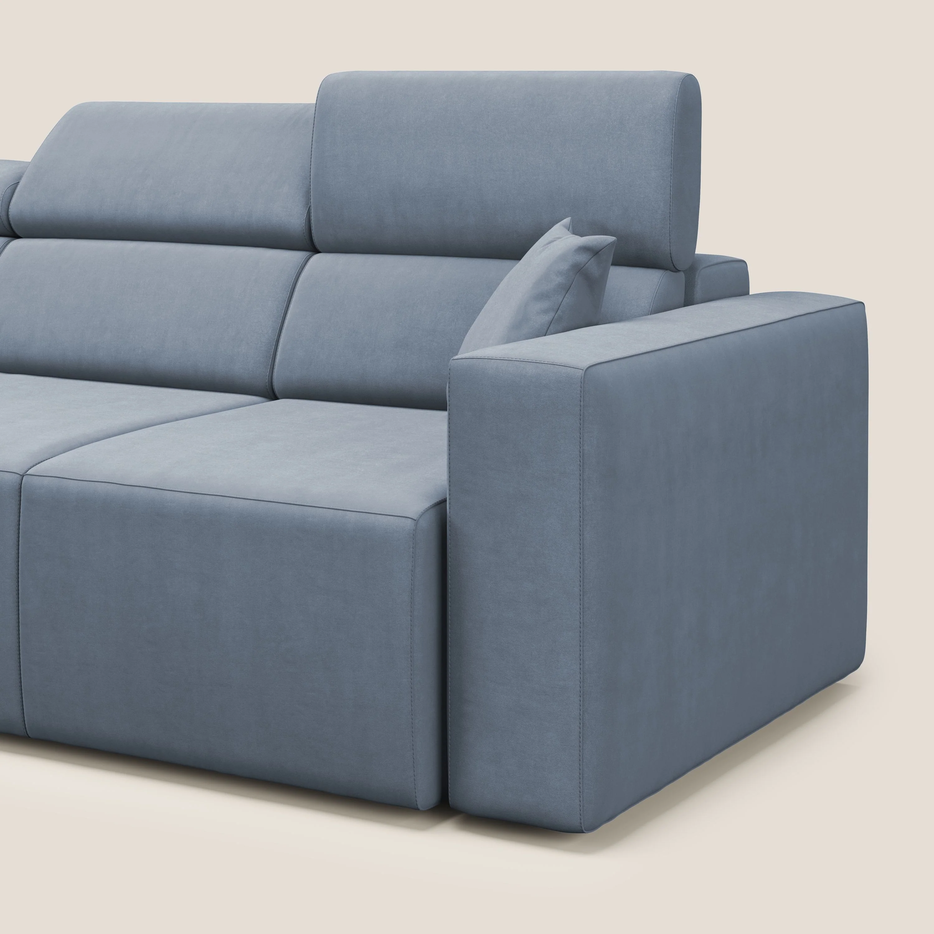 Orwell canapé avec 3 assises extractibles en microfibre détachable T11 sucre glace - Image 9
