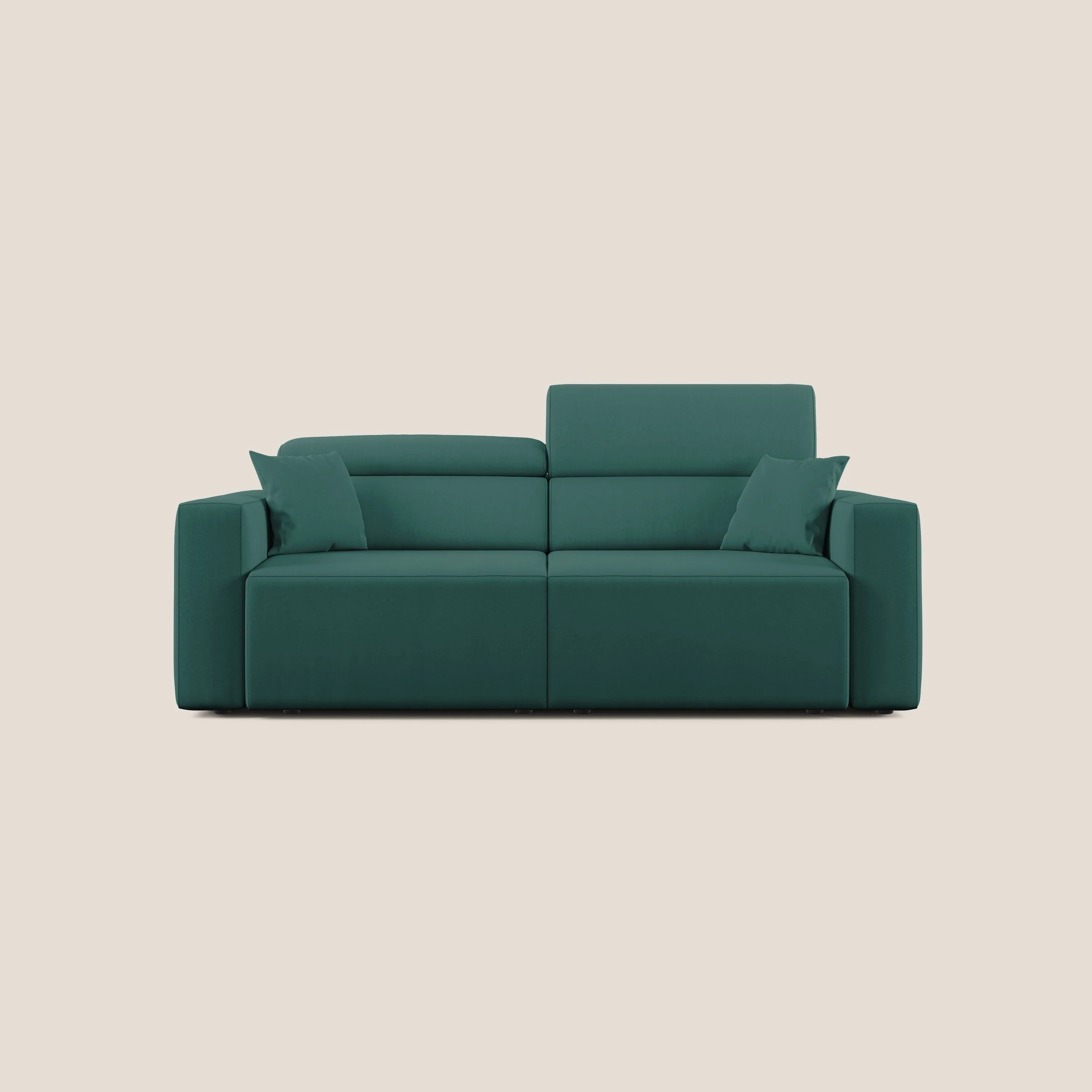 Orwell canapé avec assise extractible en microfibre détachable T11 bleu canard