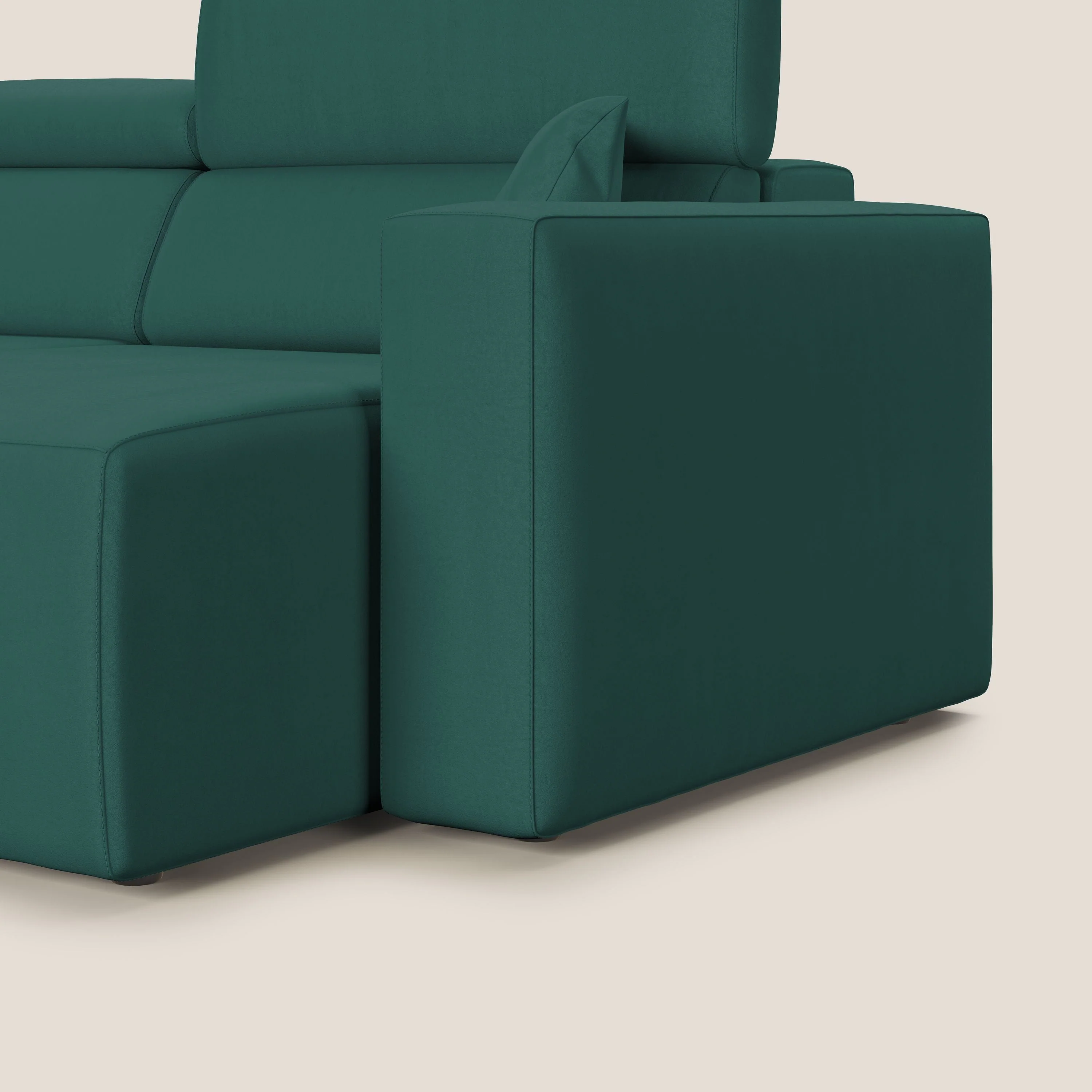 Orwell canapé avec assise extractible en microfibre détachable T11 bleu canard - Image 12
