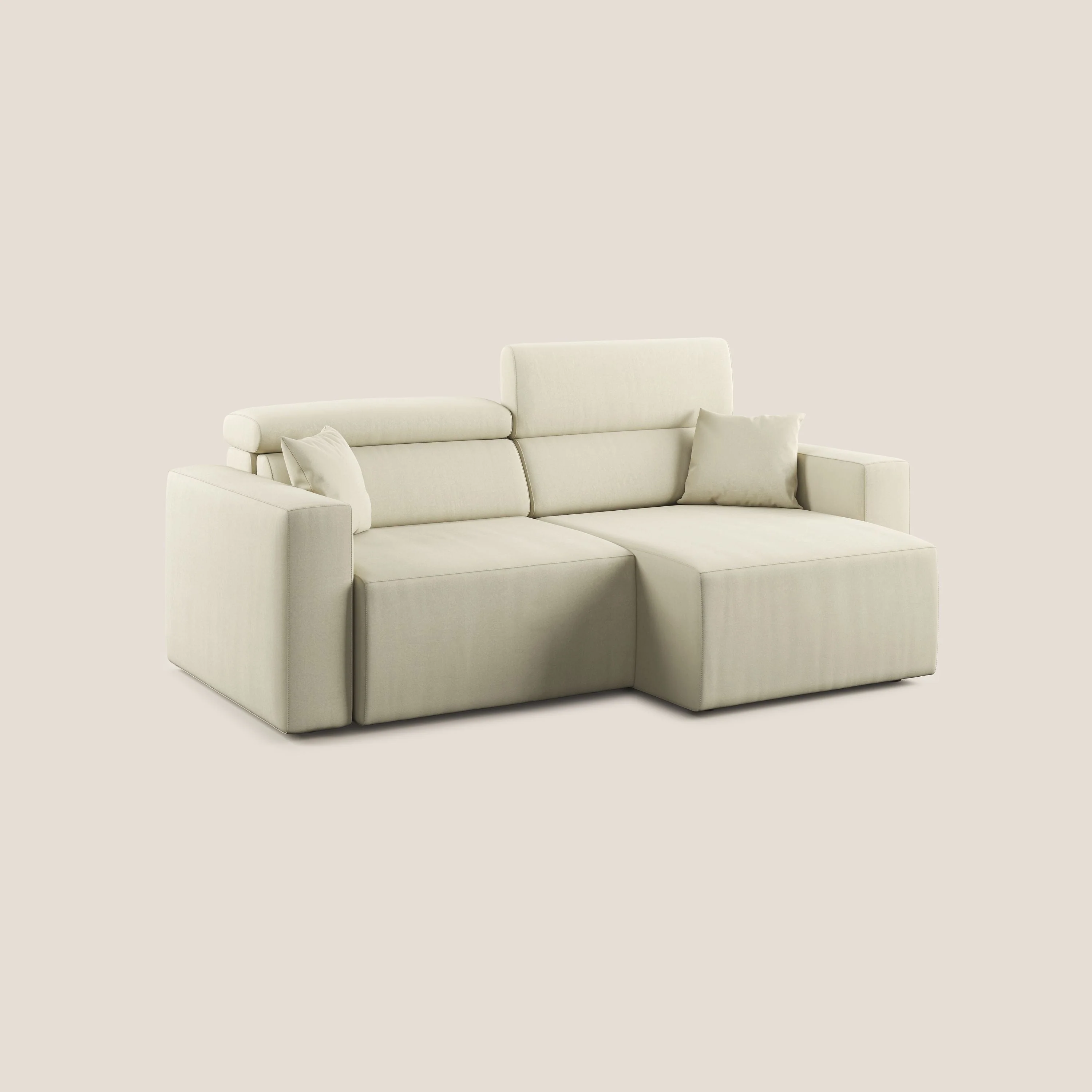 Orwell canapé avec assise extractible en microfibre détachable T11 crème - Image 4