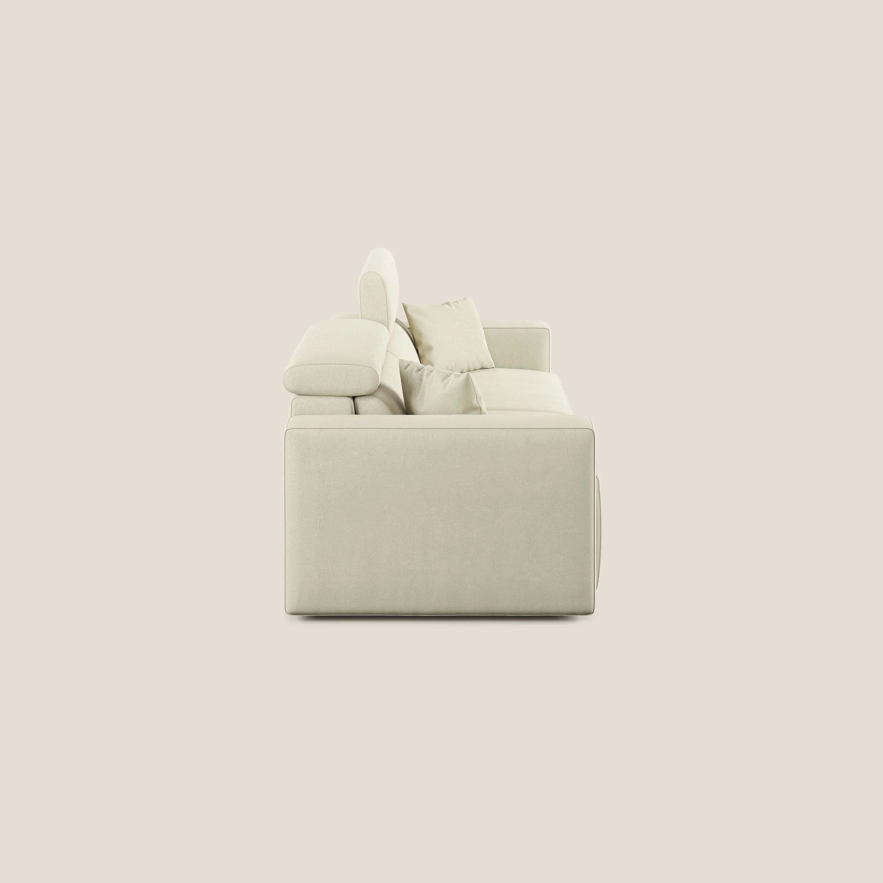 Orwell canapé avec assise extractible en microfibre détachable T11 crème - Image 6