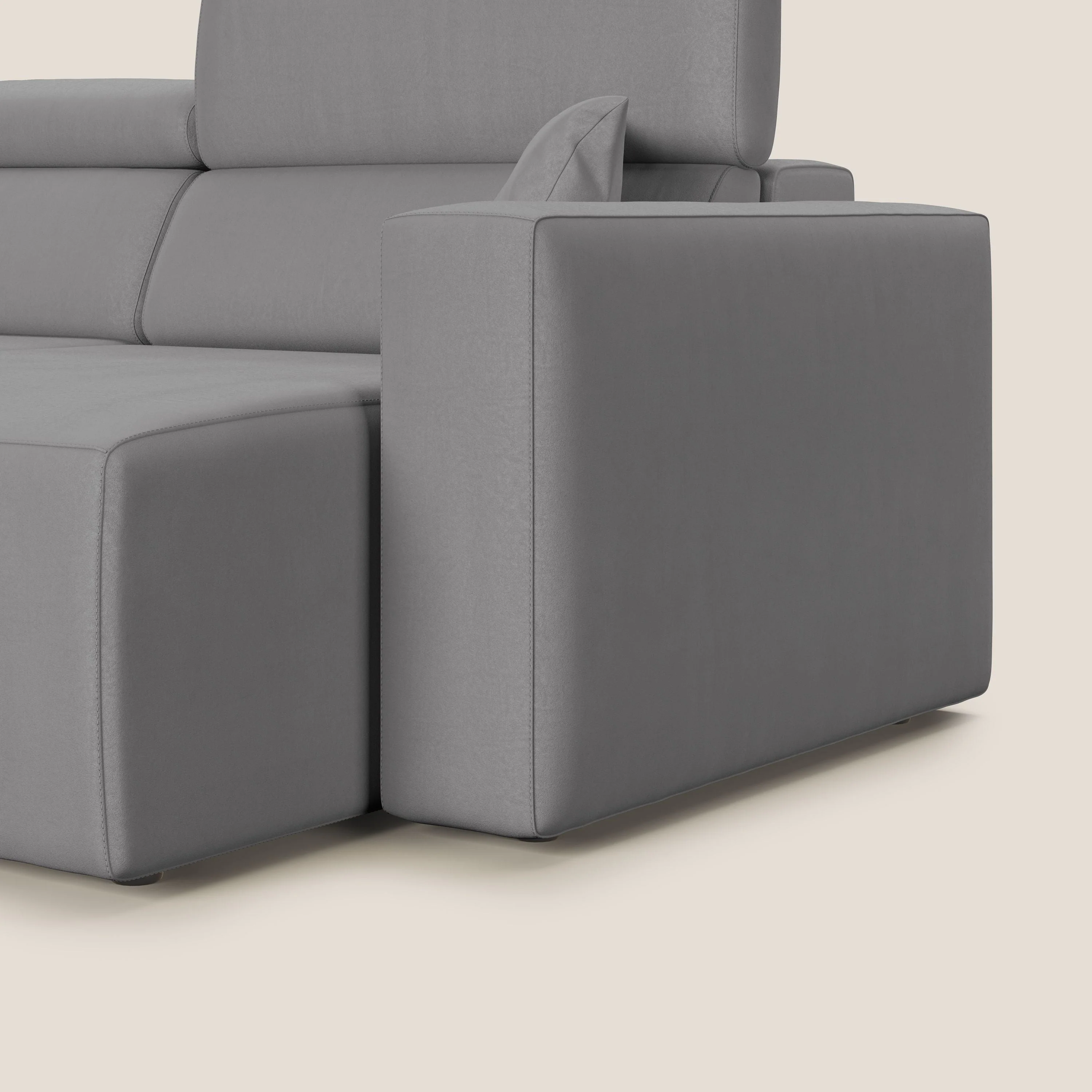 Orwell canapé avec assise extractible en microfibre détachable T11 gris - Image 12