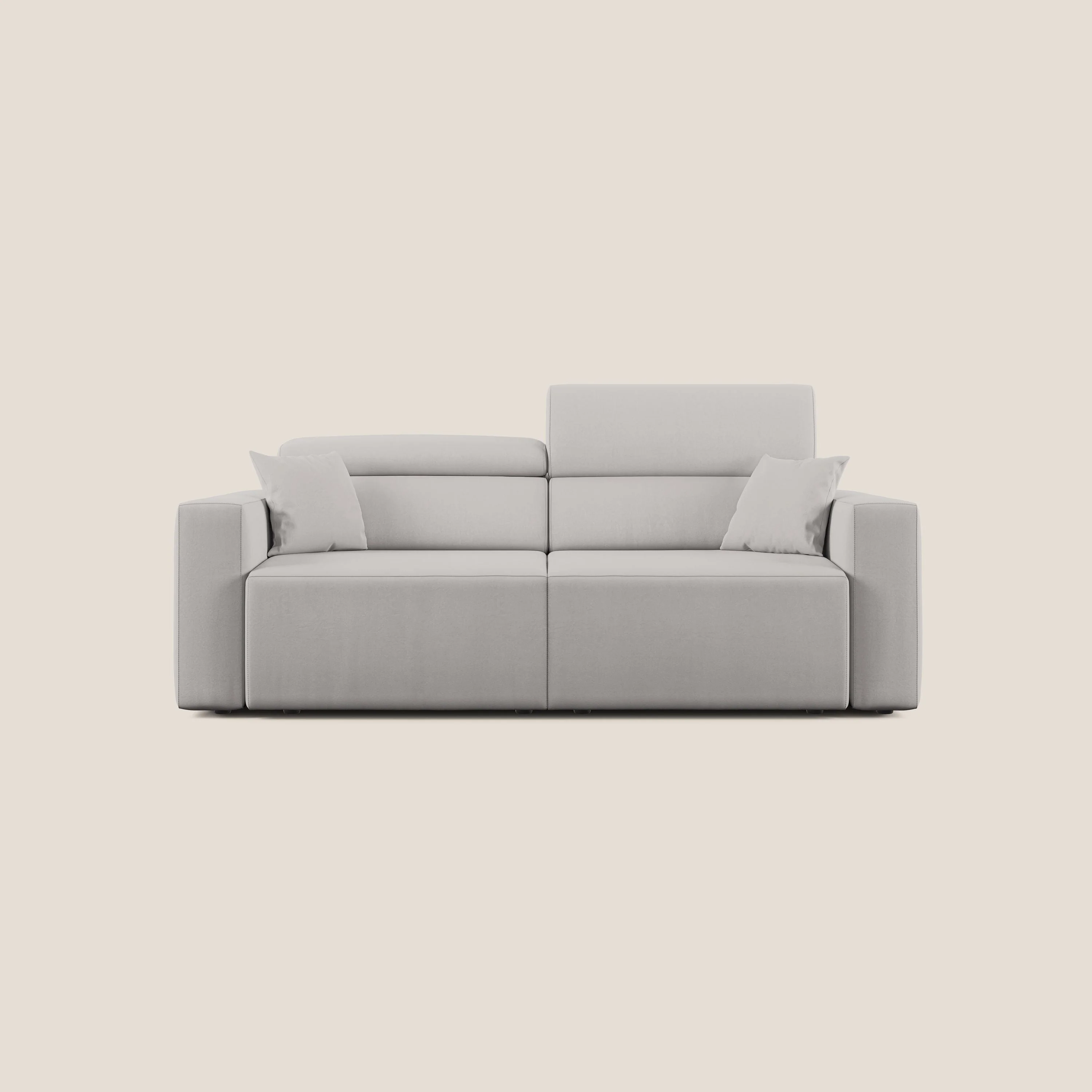 Orwell canapé avec assise extractible en microfibre détachable T11 gris clair