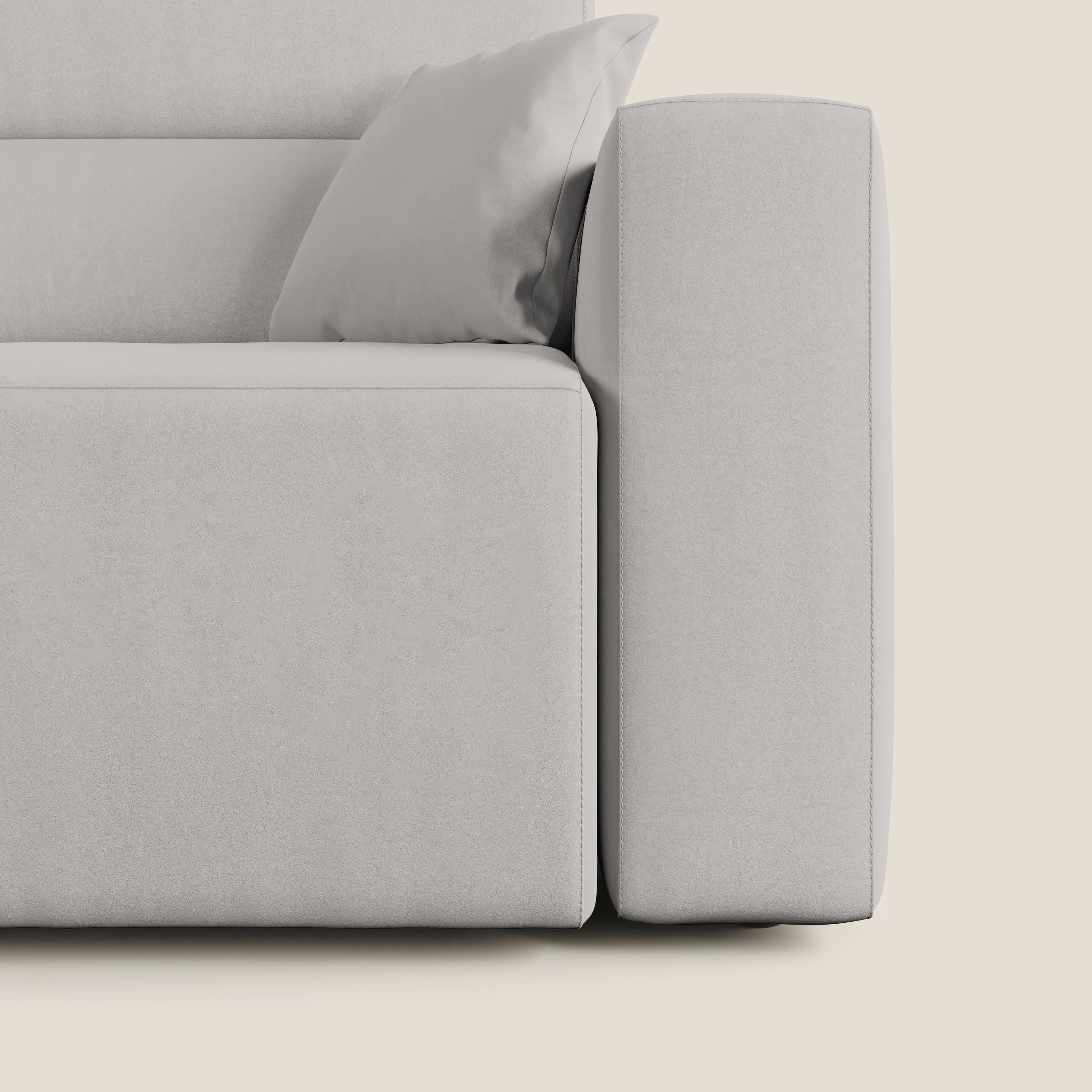 Orwell canapé avec assise extractible en microfibre détachable T11 gris clair - Image 8