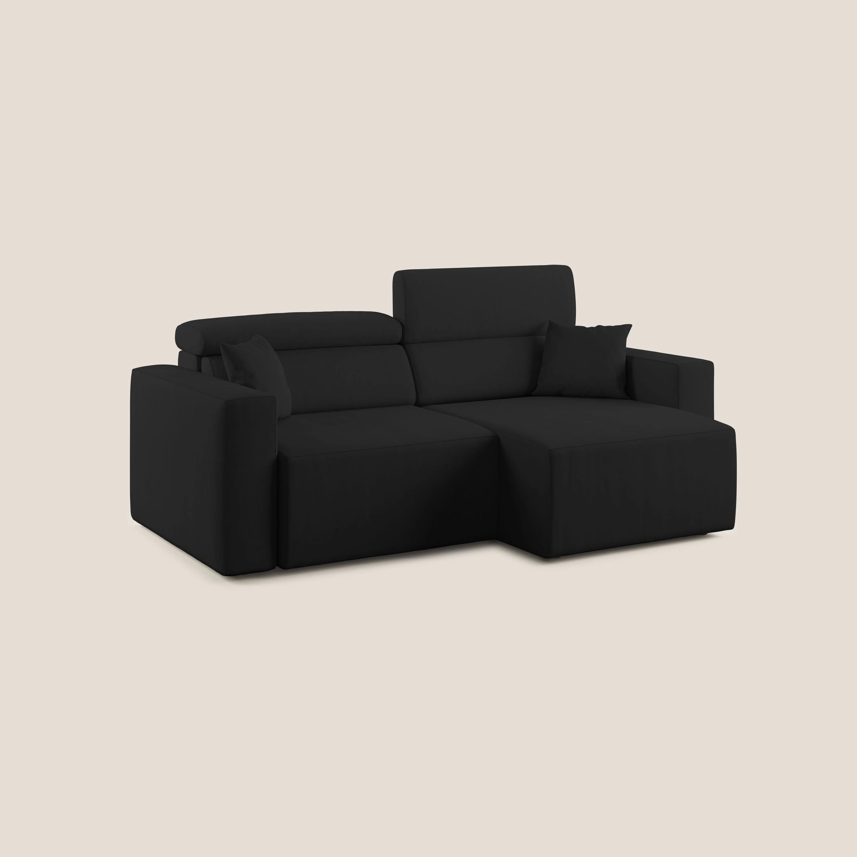 Orwell canapé avec assise extractible en microfibre détachable T11 noir - Image 2