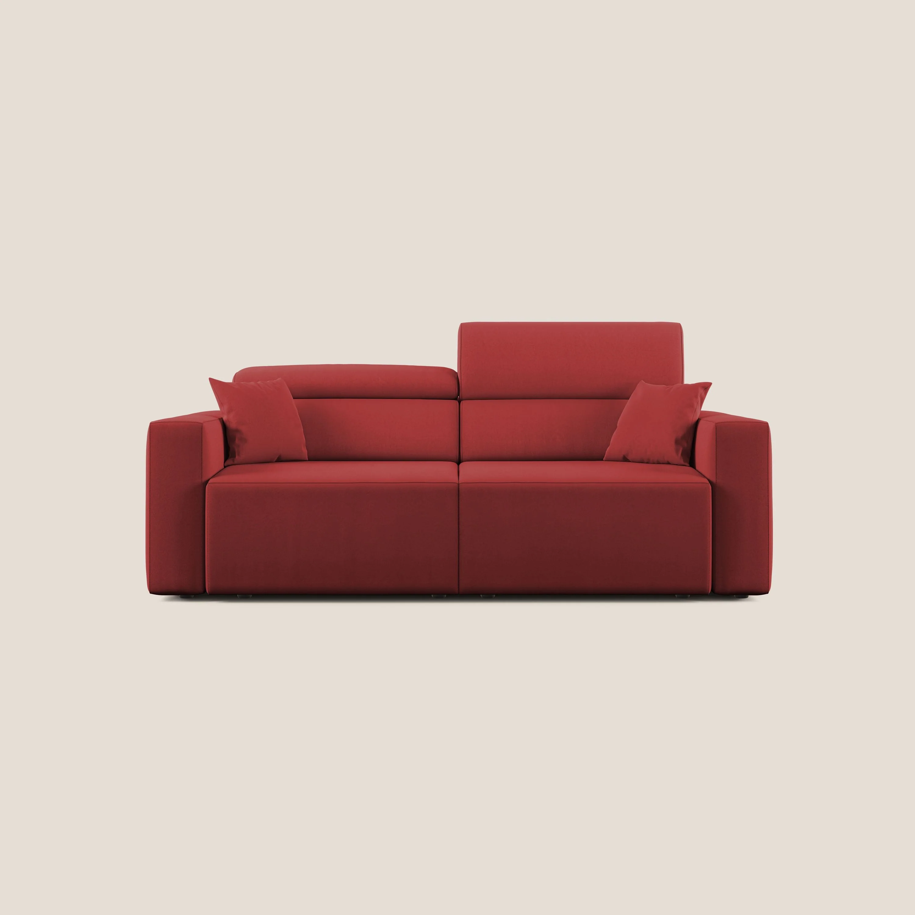 Orwell canapé avec assise extractible en microfibre détachable T11 rouge