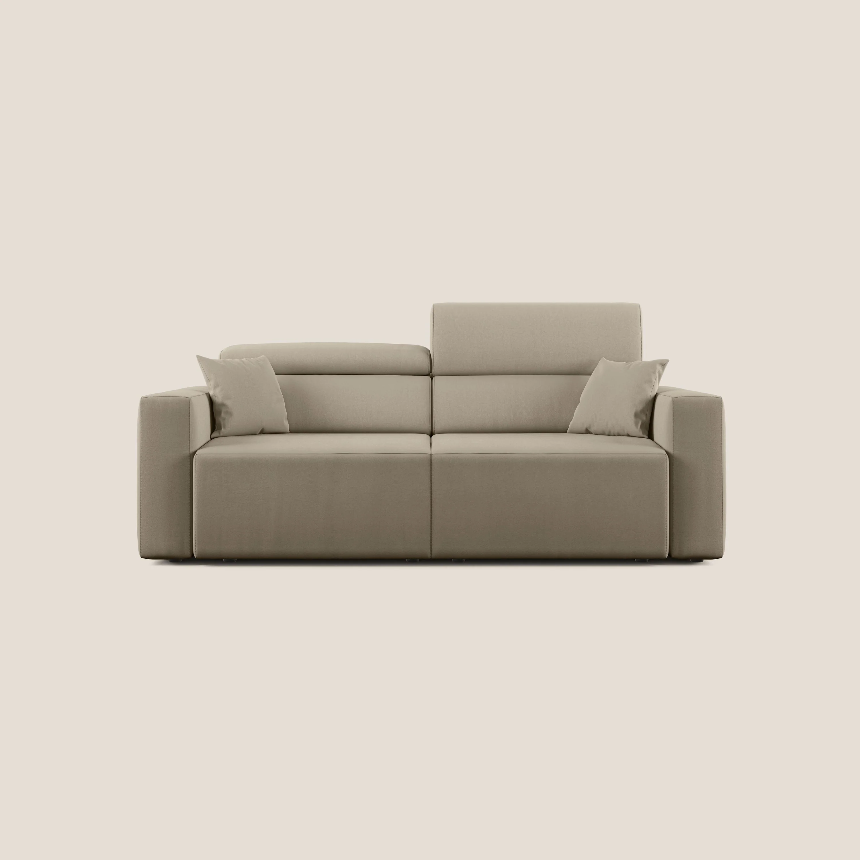 Orwell canapé avec assise extractible en microfibre détachable T11 Taupe tortora