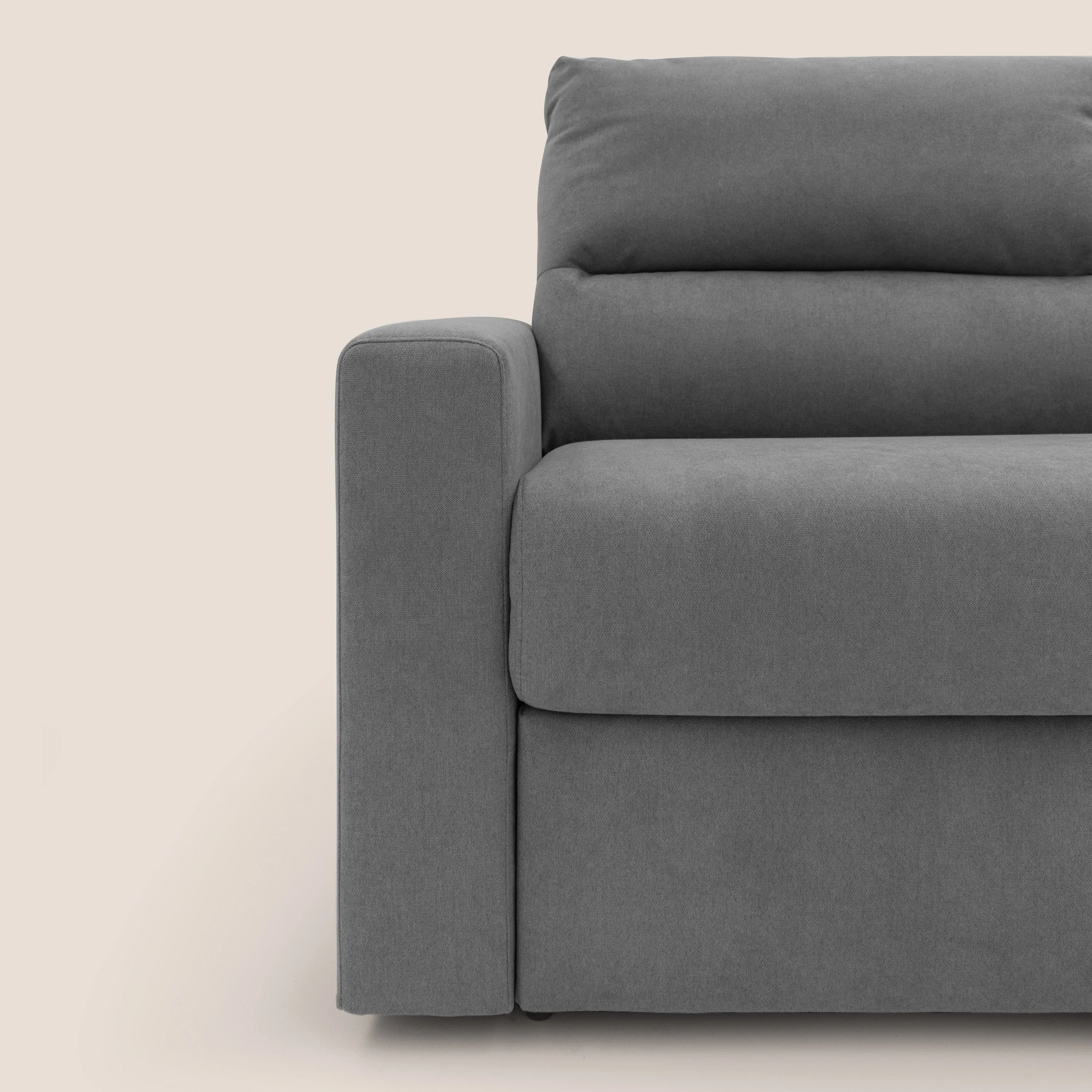 Paloma canapé convertible avec matelas de 18 cm en Aloe Vera en tissu imperméable gris - Image 8