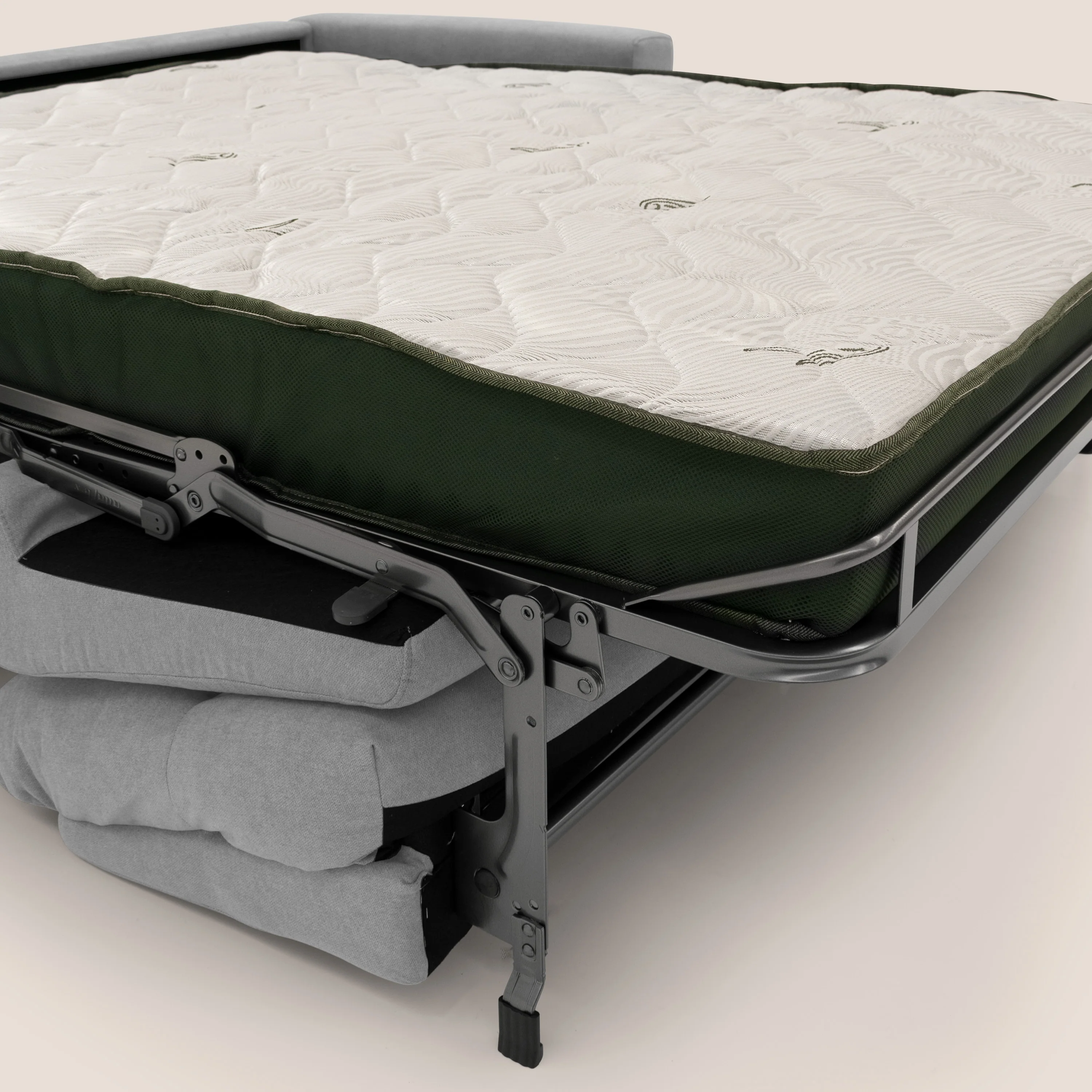 Paloma canapé convertible avec matelas de 18 cm en Aloe Vera en tissu imperméable gris clair - Image 12