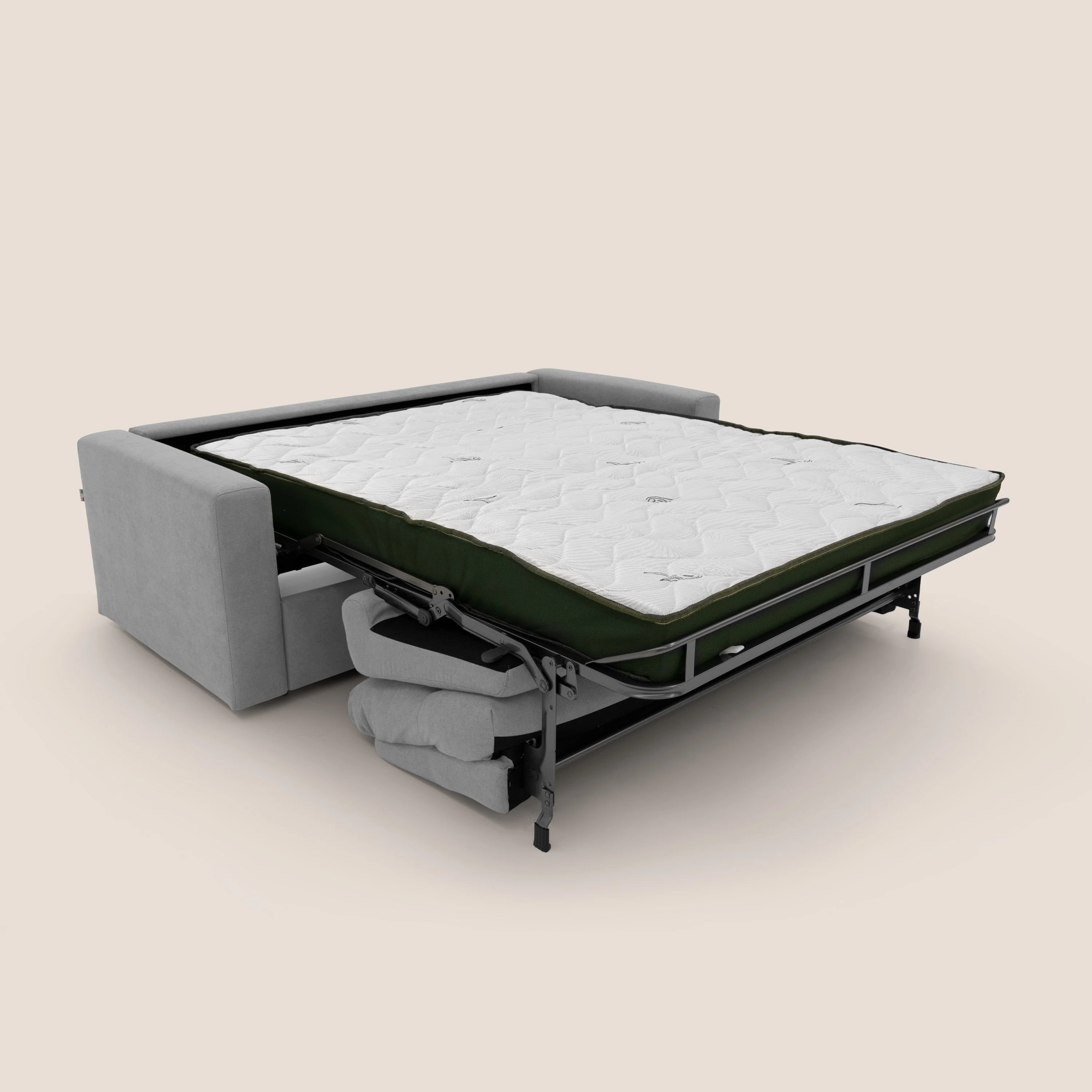 Paloma canapé convertible avec matelas de 18 cm en Aloe Vera en tissu imperméable gris clair - Image 2