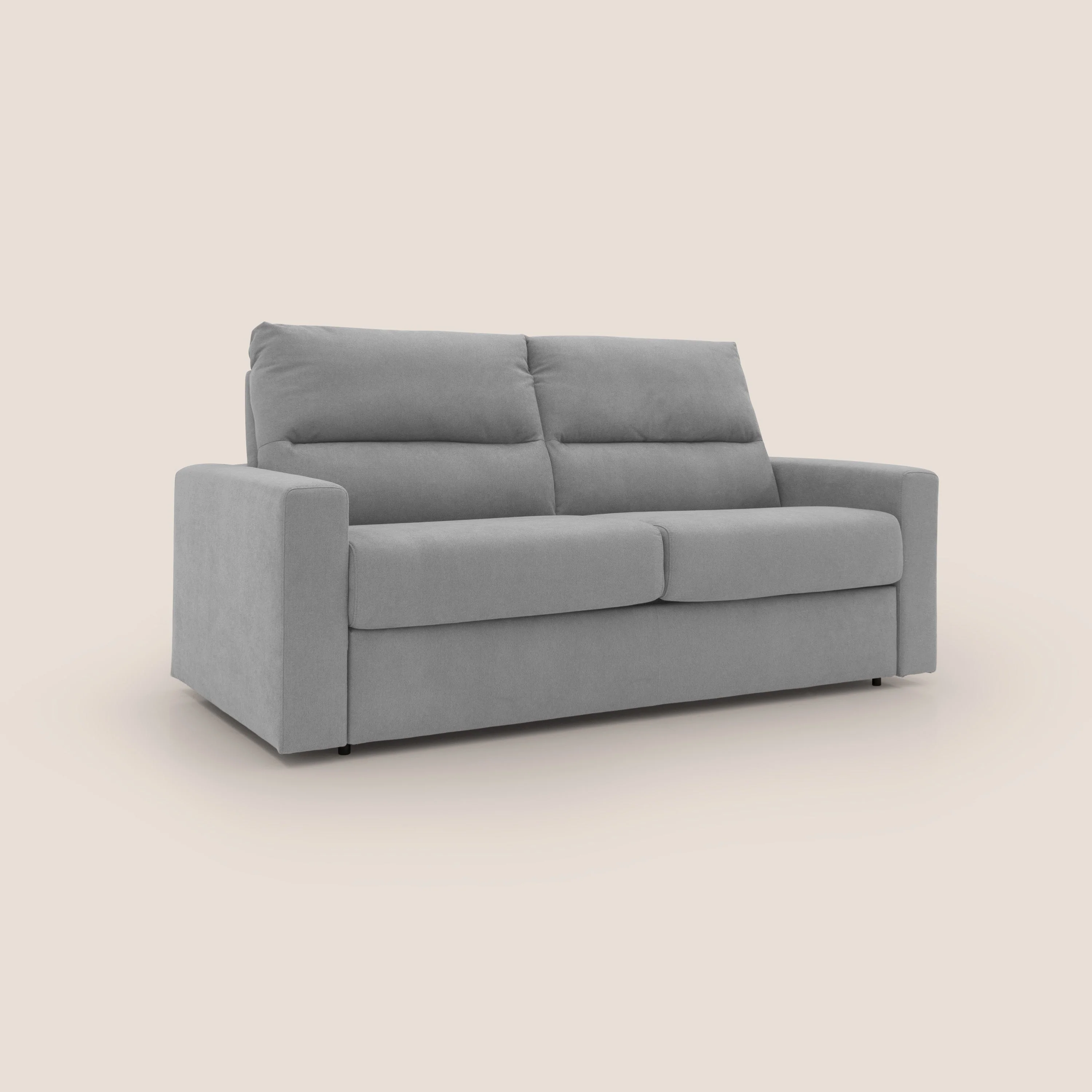 Paloma canapé convertible avec matelas de 18 cm en Aloe Vera en tissu imperméable gris clair - Image 3