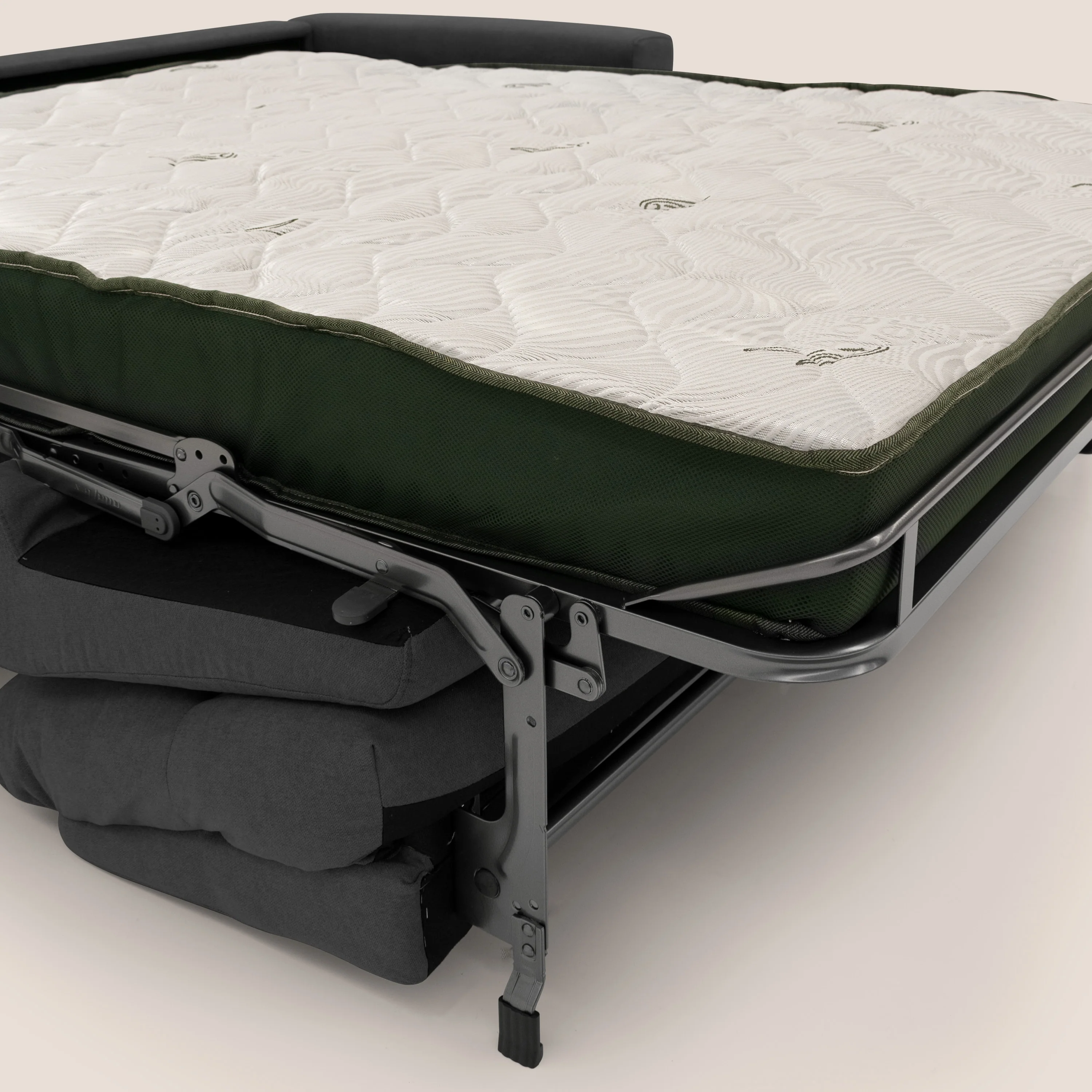 Paloma canapé convertible avec matelas de 18 cm en Aloe Vera en tissu imperméable noir - Image 12