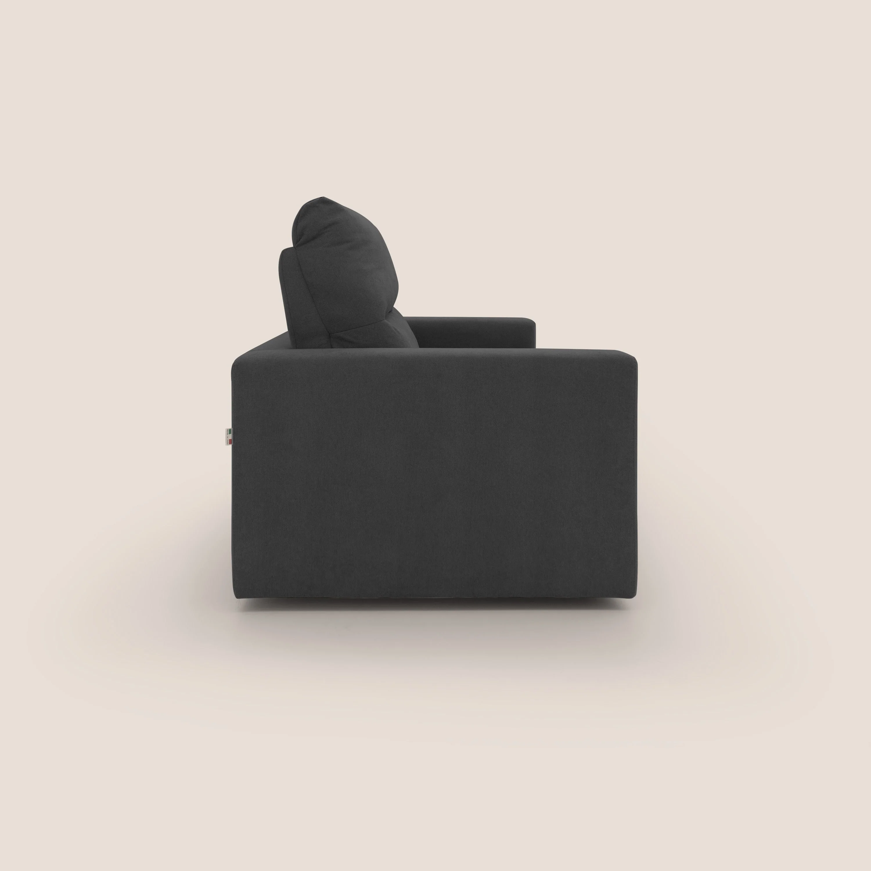 Paloma canapé convertible avec matelas de 18 cm en Aloe Vera en tissu imperméable noir - Image 4