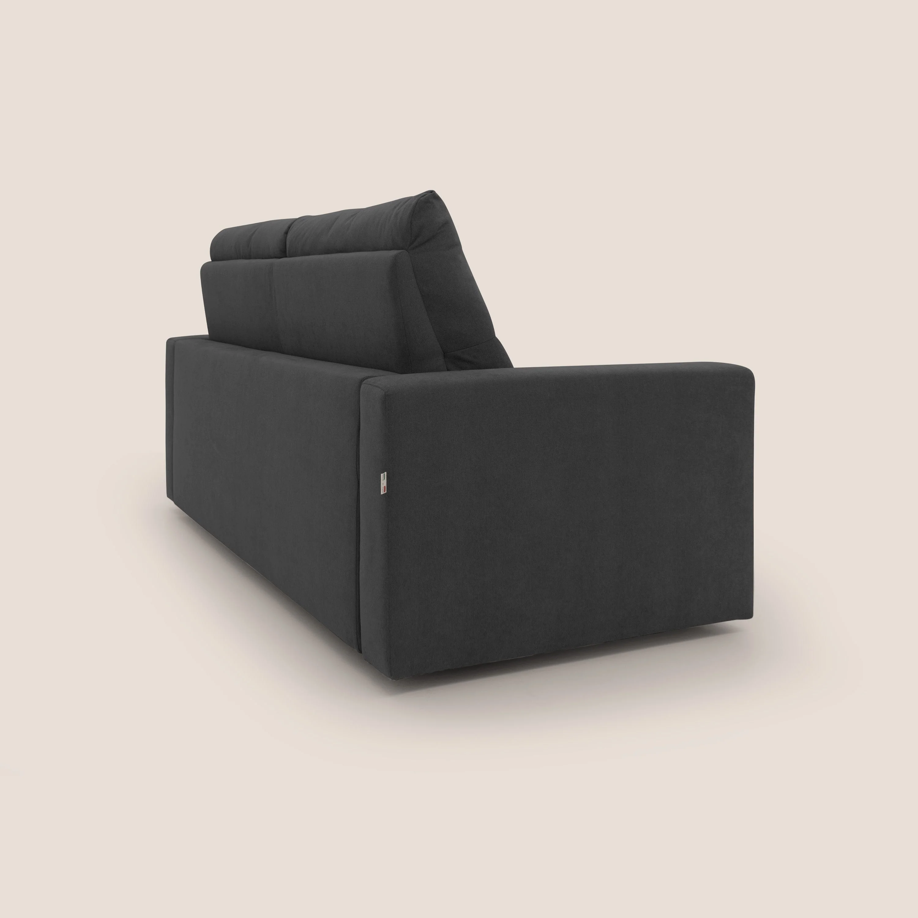 Paloma canapé convertible avec matelas de 18 cm en Aloe Vera en tissu imperméable noir - Image 5