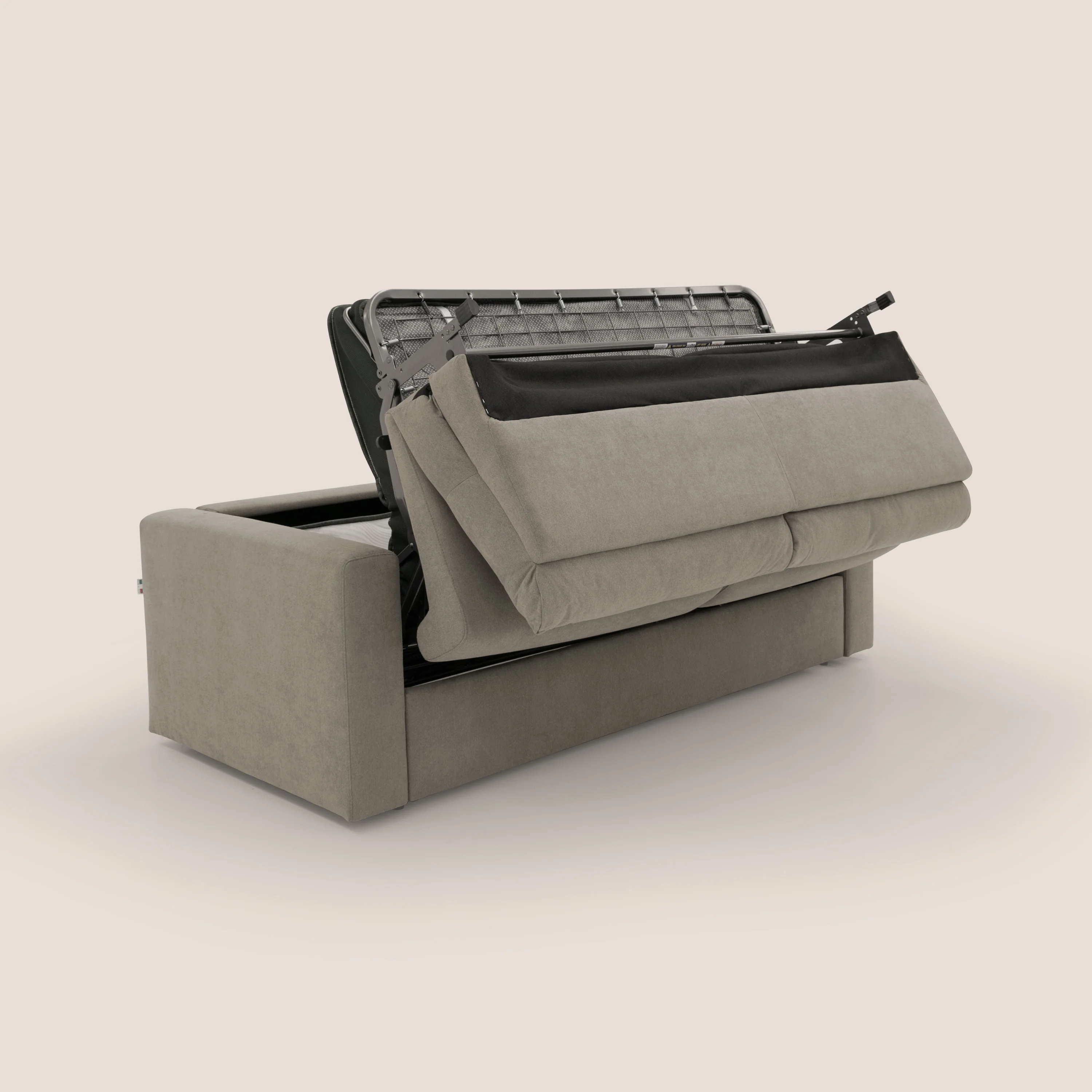 Paloma canapé convertible avec matelas de 18 cm en Aloe Vera en tissu imperméable taupe - Image 11