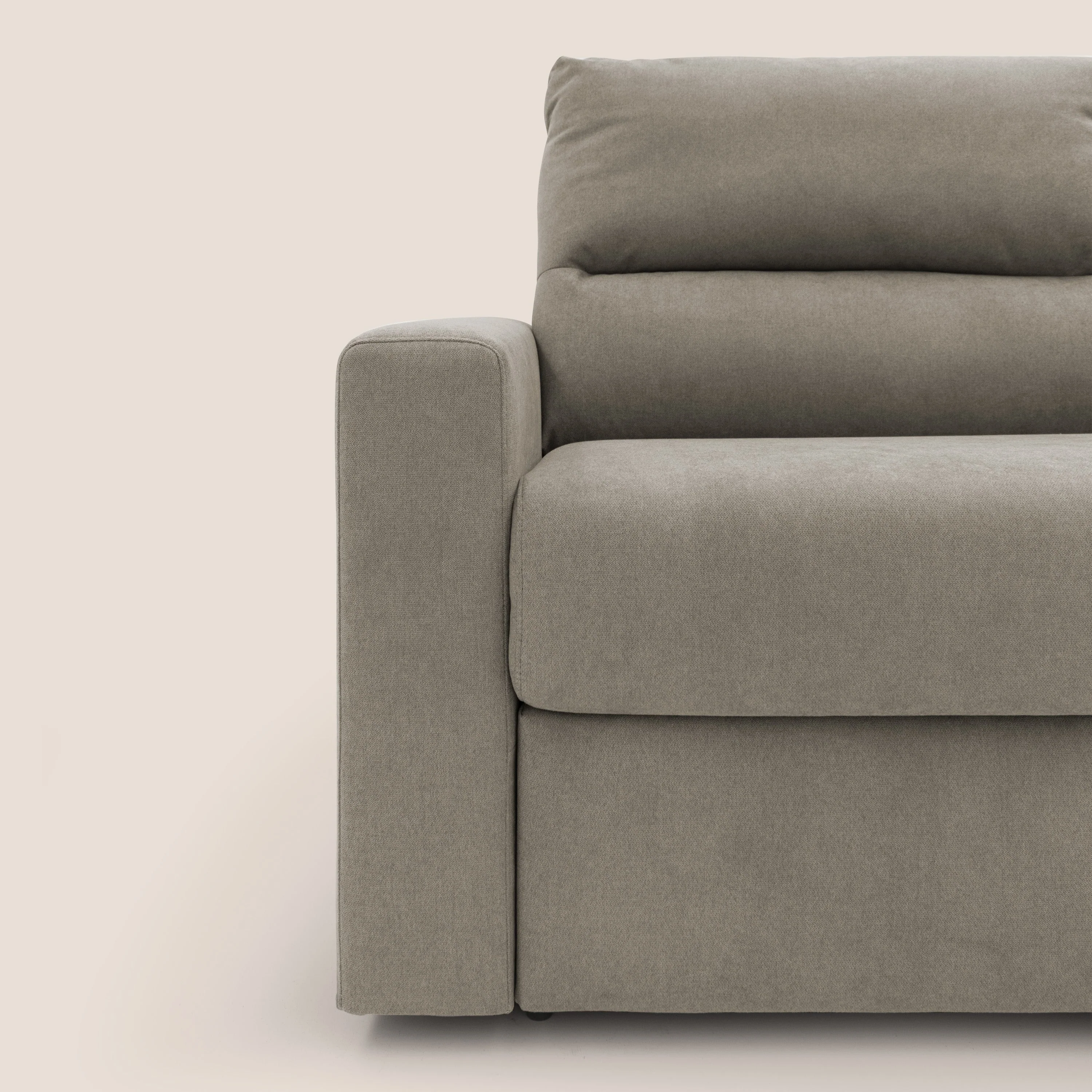Paloma canapé convertible avec matelas de 18 cm en Aloe Vera en tissu imperméable taupe - Image 7