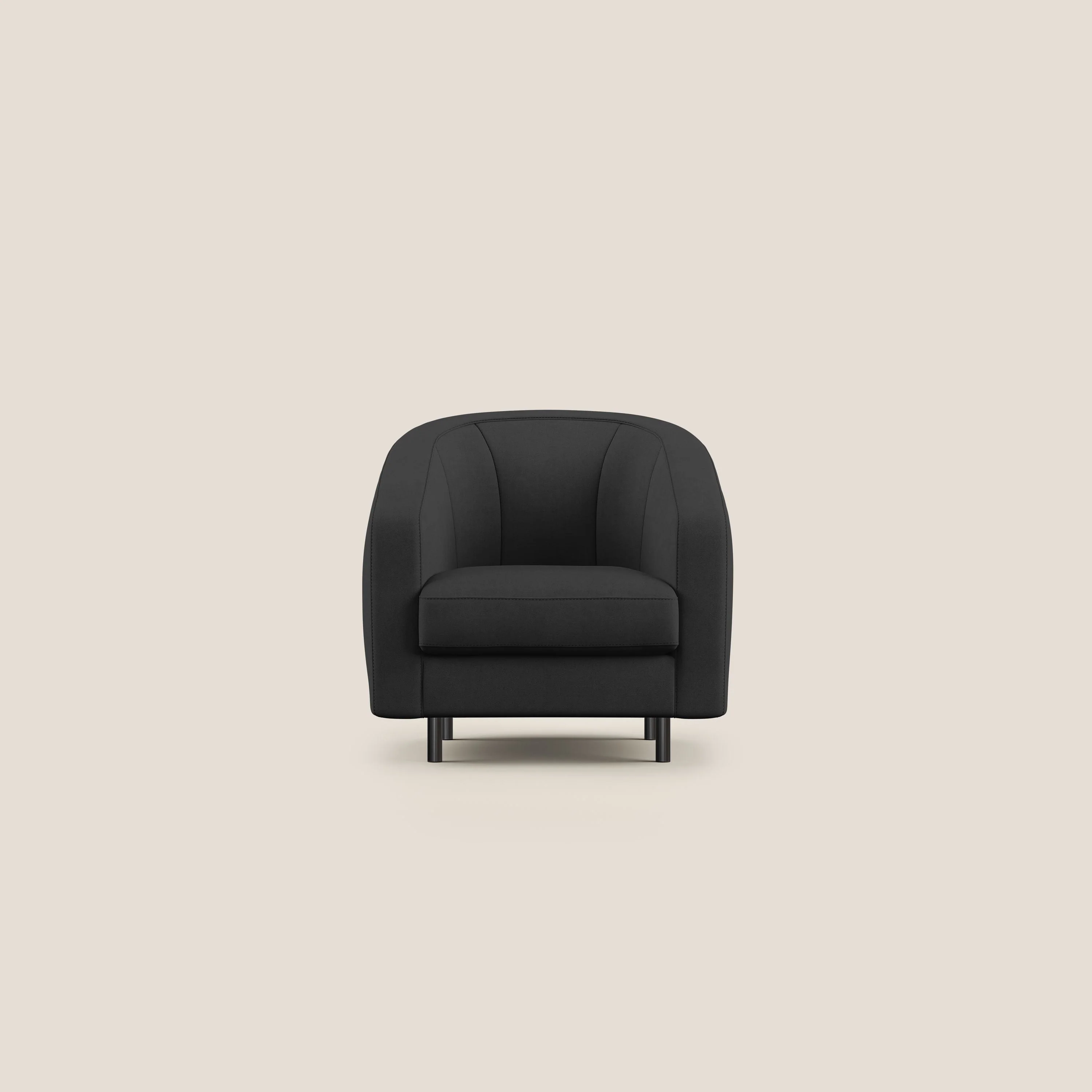 Pandora Fauteuil en tissu doux imperméable T02 noir