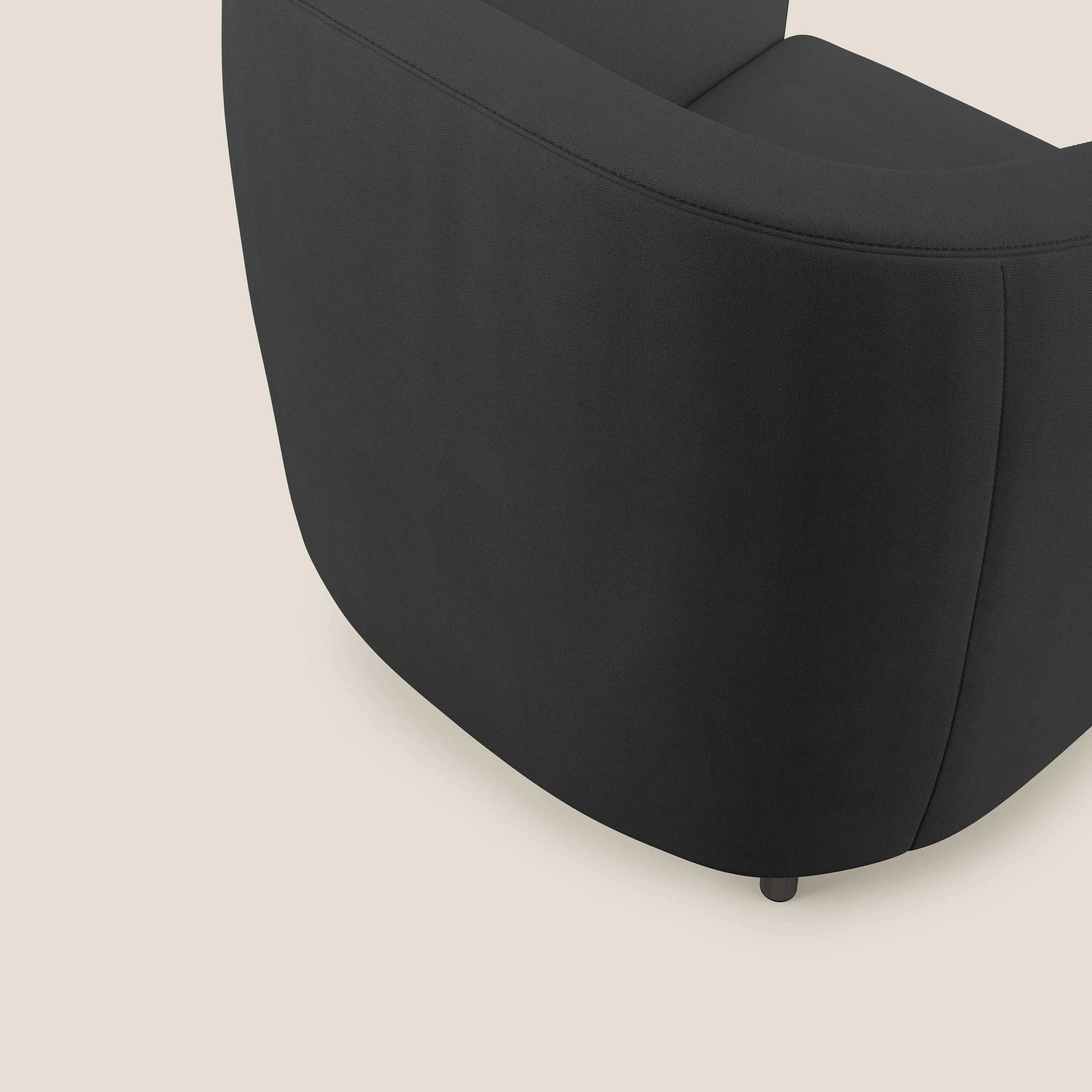 Pandora Fauteuil en tissu doux imperméable T02 noir - Image 6