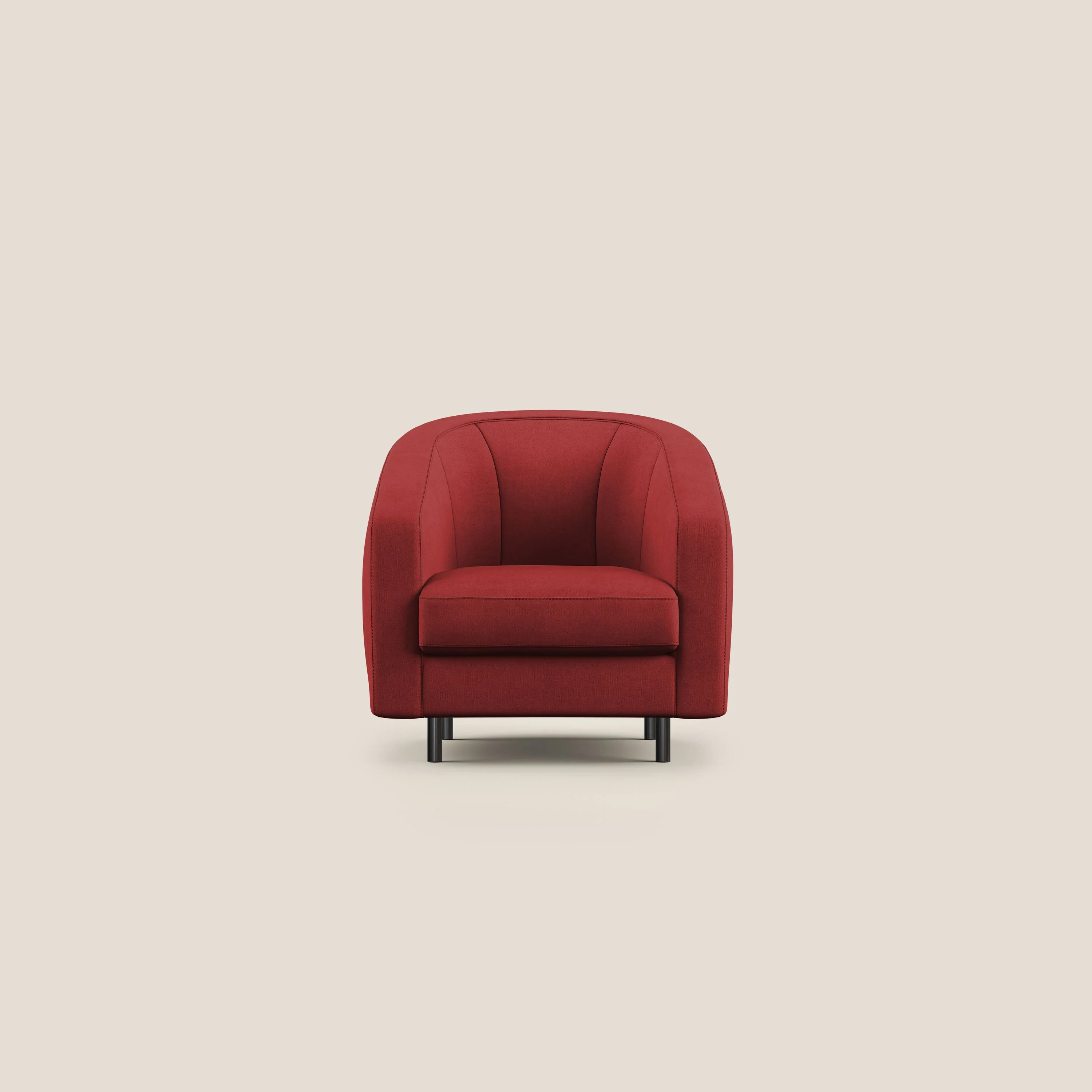 Pandora Fauteuil en tissu doux imperméable T02 rouge