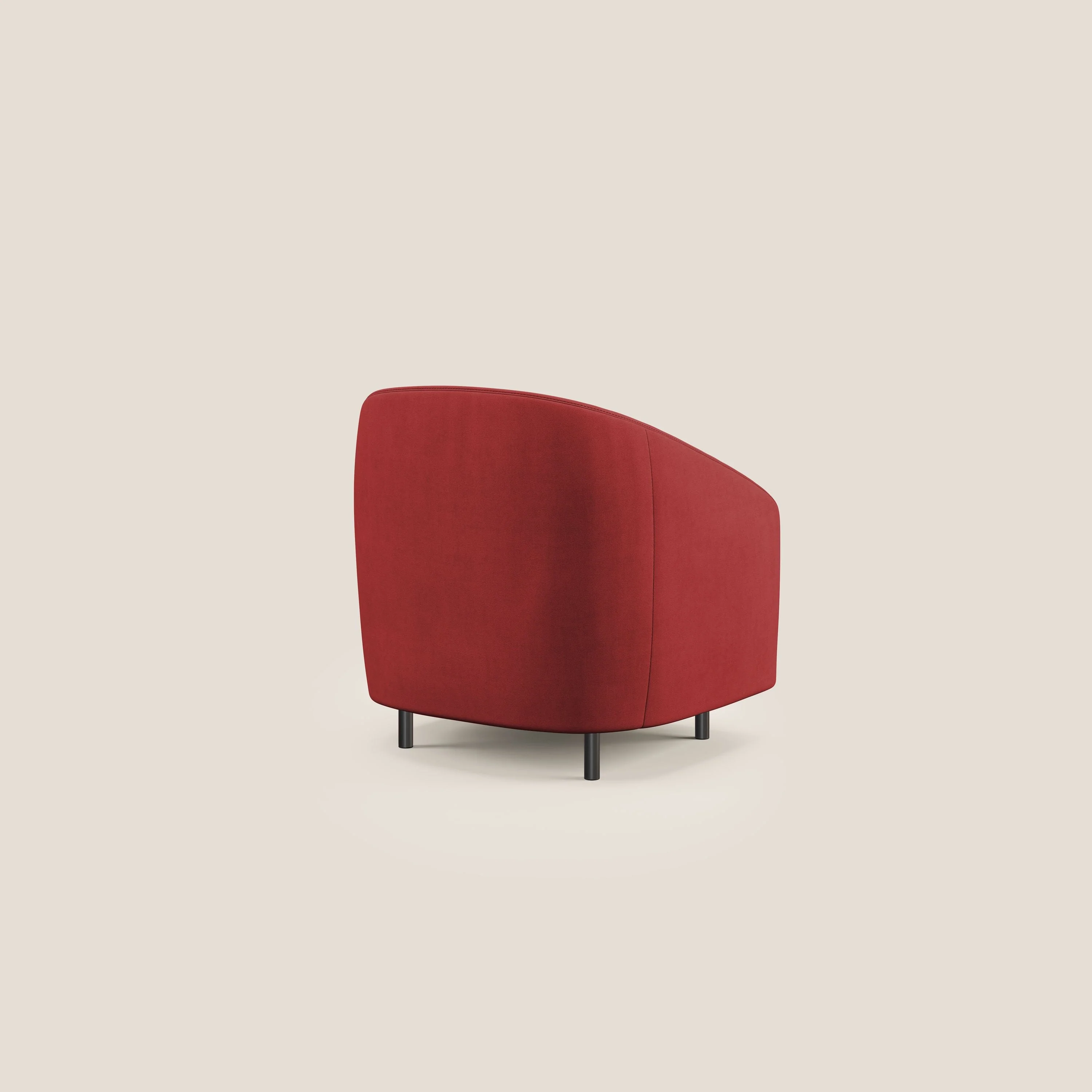 Pandora Fauteuil en tissu doux imperméable T02 rouge - Image 4